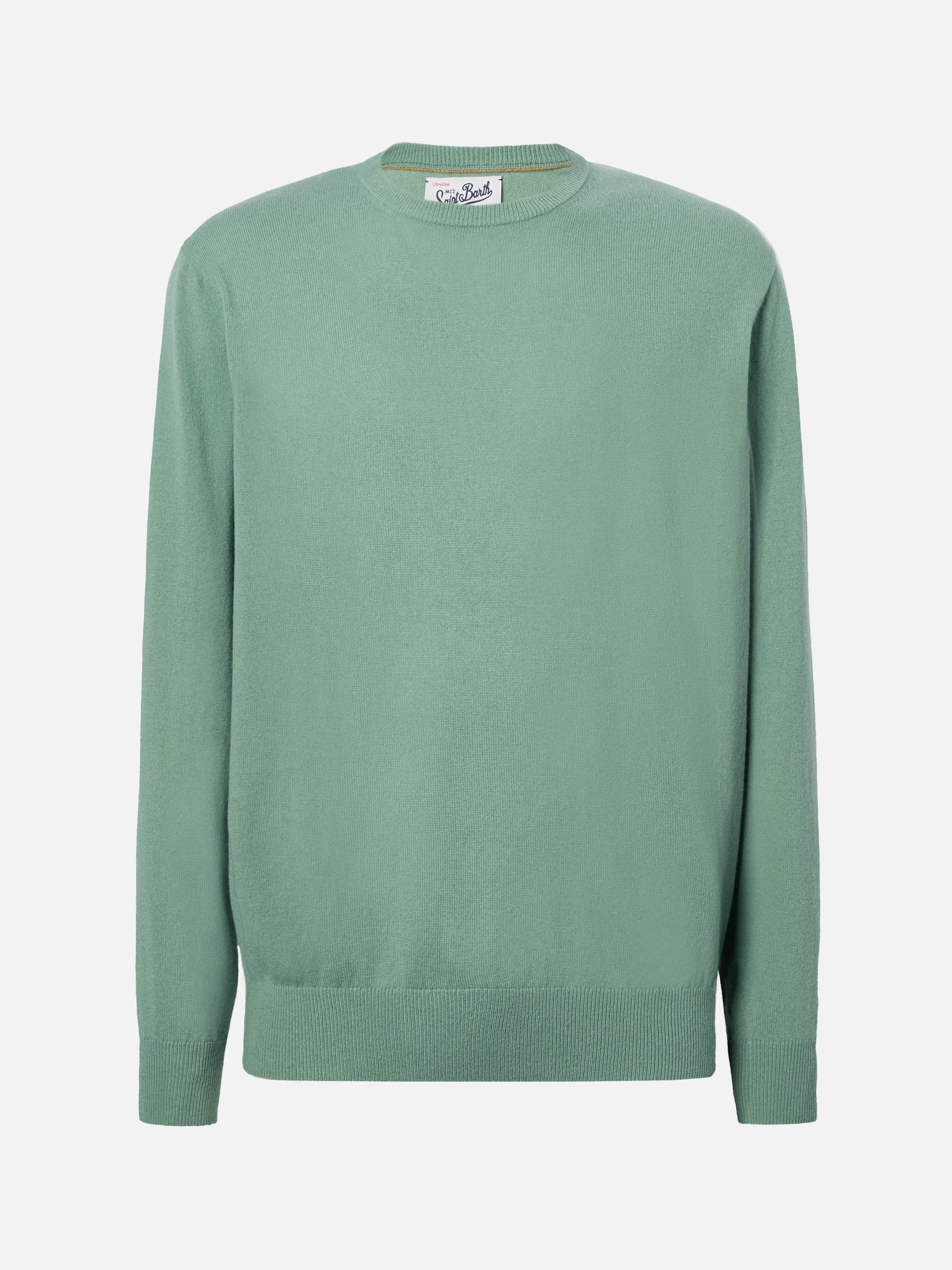 Regent sweater in sage green MERINO WOOL and CASHMERE - Image 5