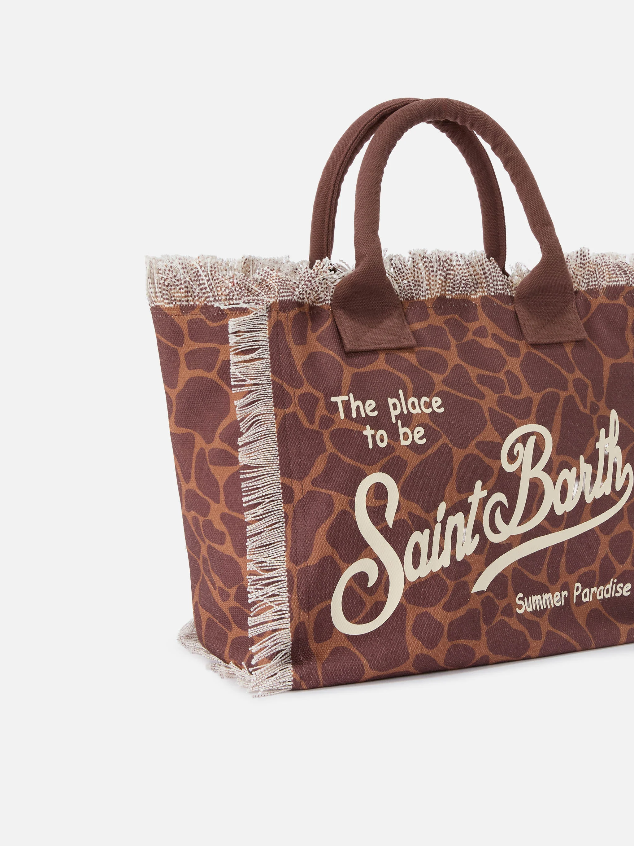 Regular Vanity canvas bag with brown animal print - Image 3