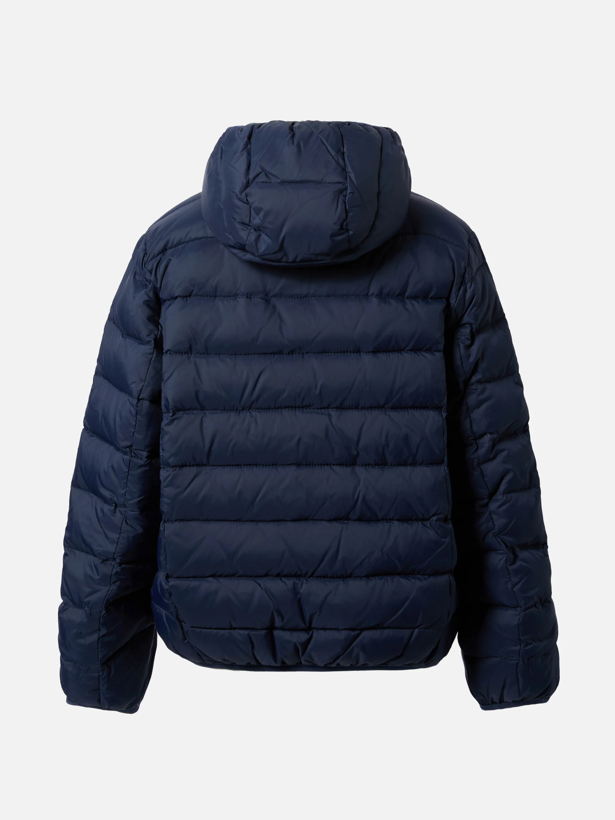 Reversible down jacket Bob in navy blue and tartan - Image 3