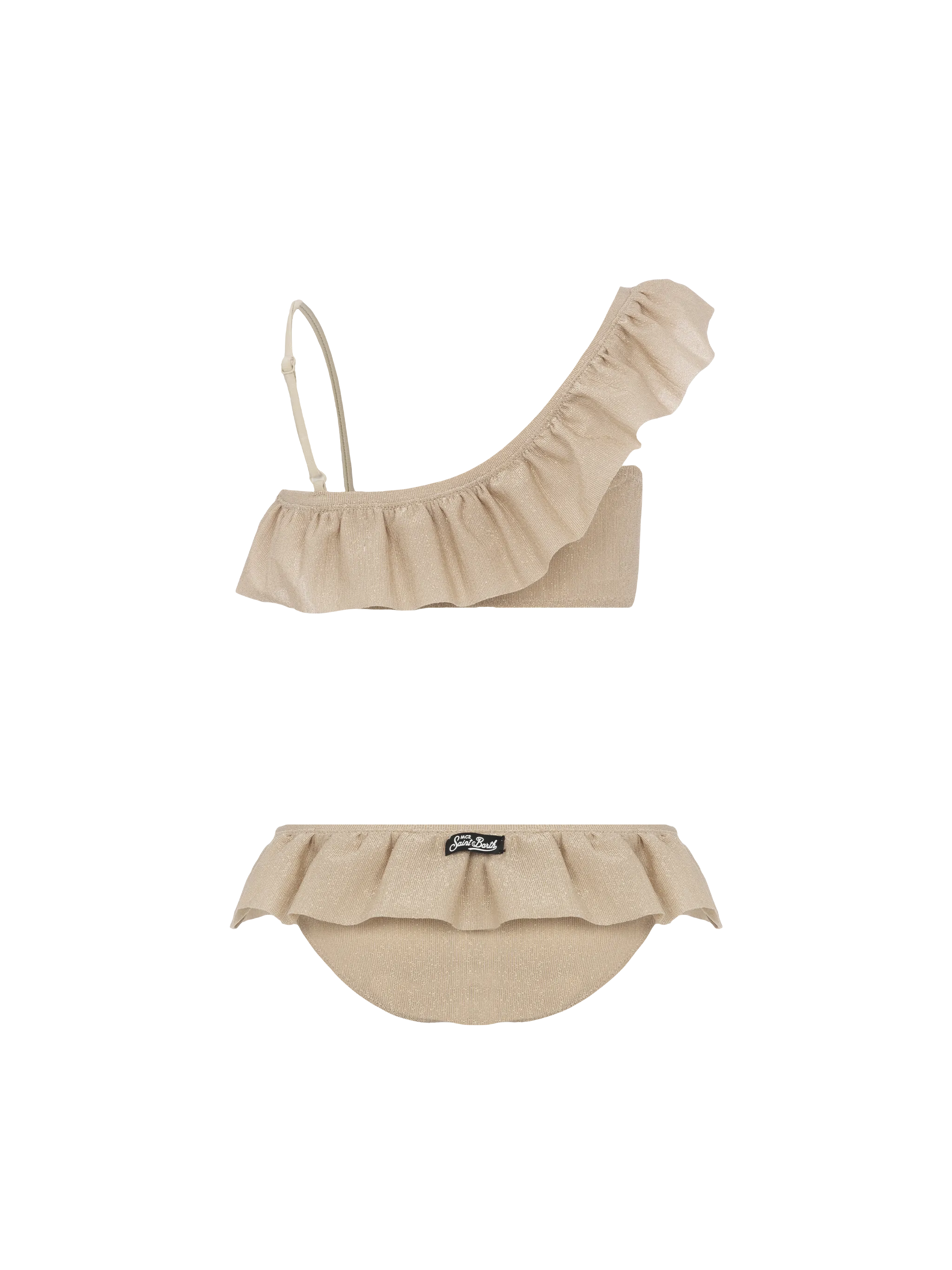 Rey one-shoulder lurex ruffled bikini - Image 2