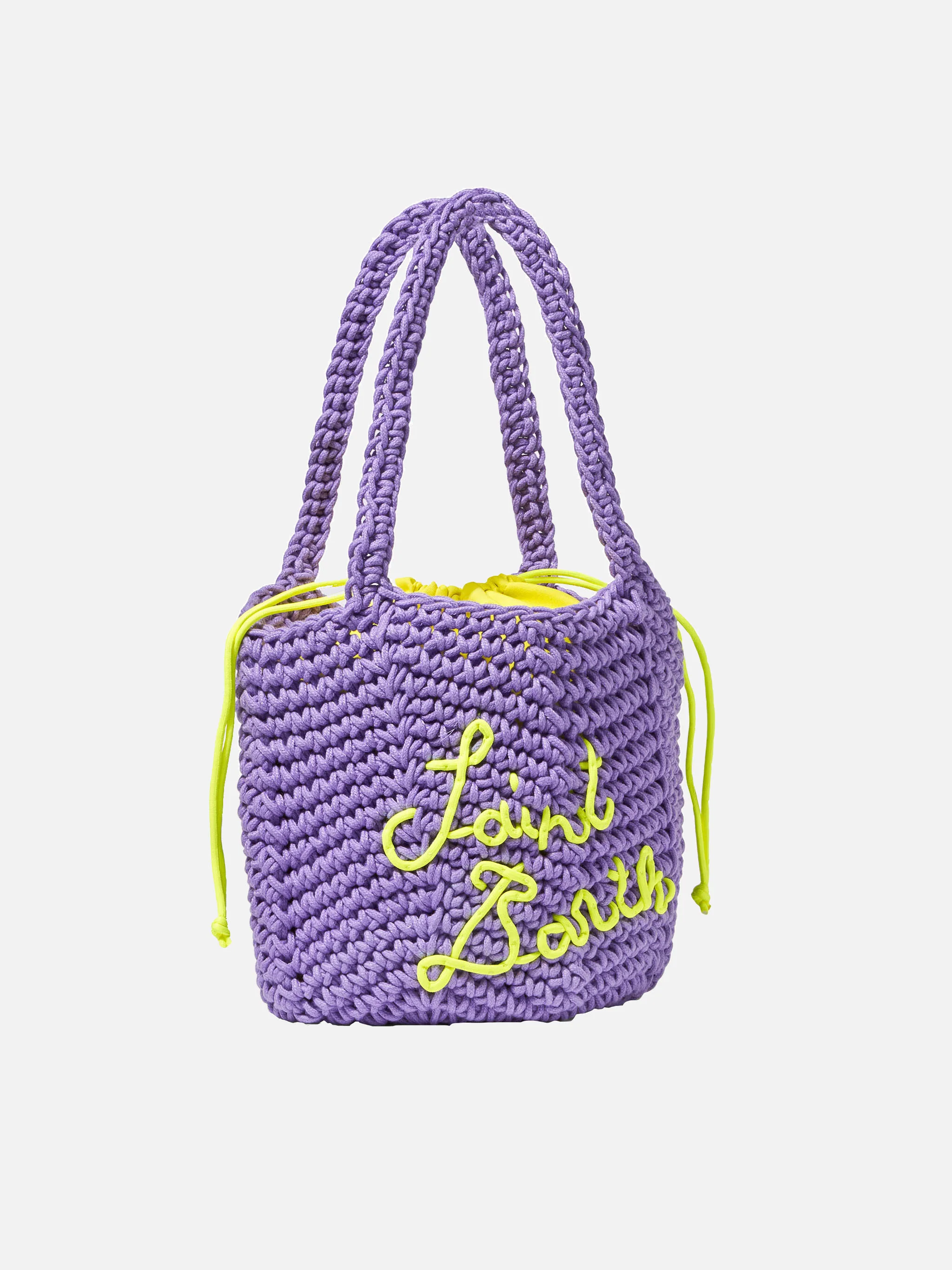 Rope violet crochet shoulder bag - Image 3