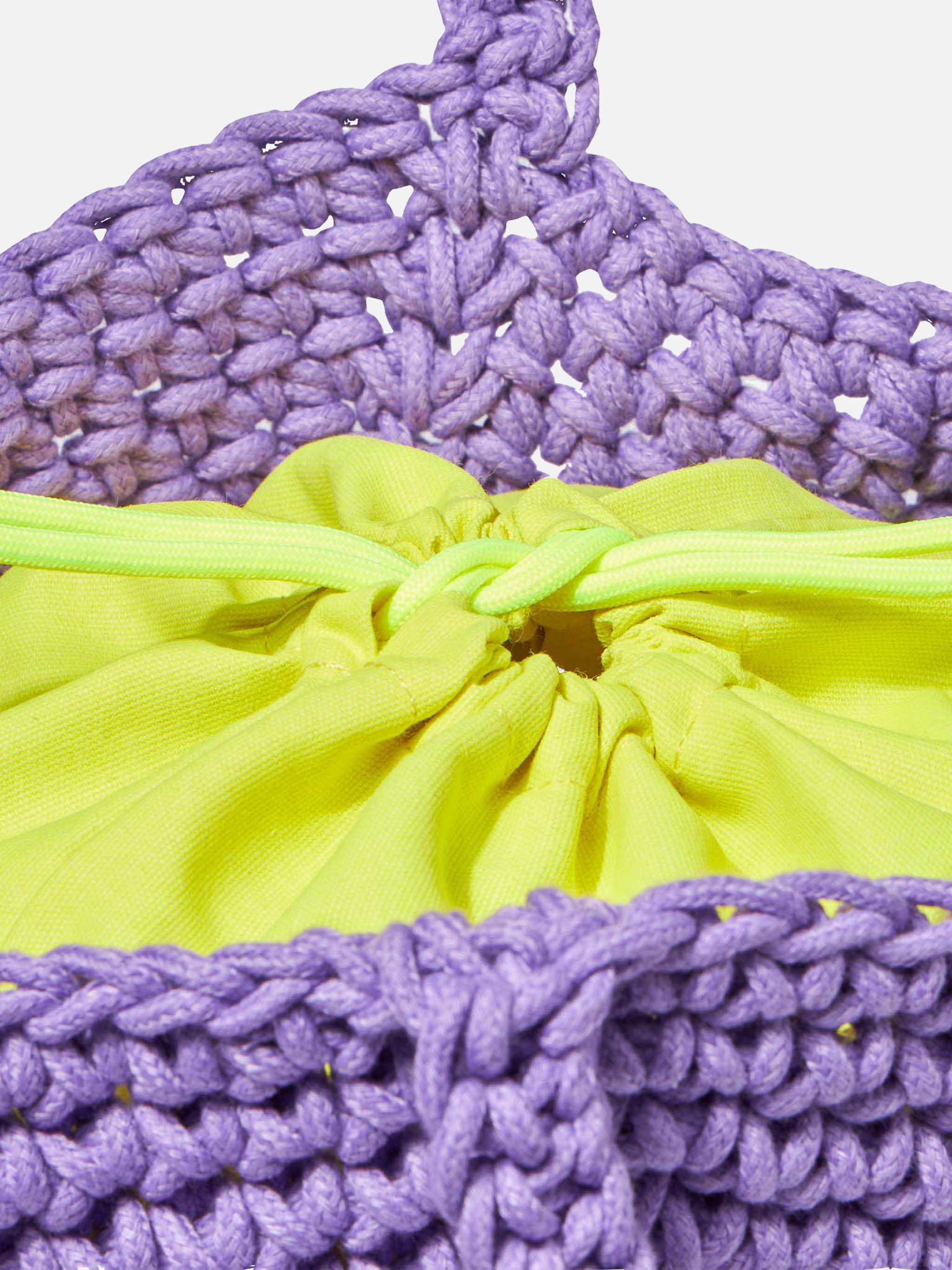 Rope violet crochet shoulder bag - Image 4