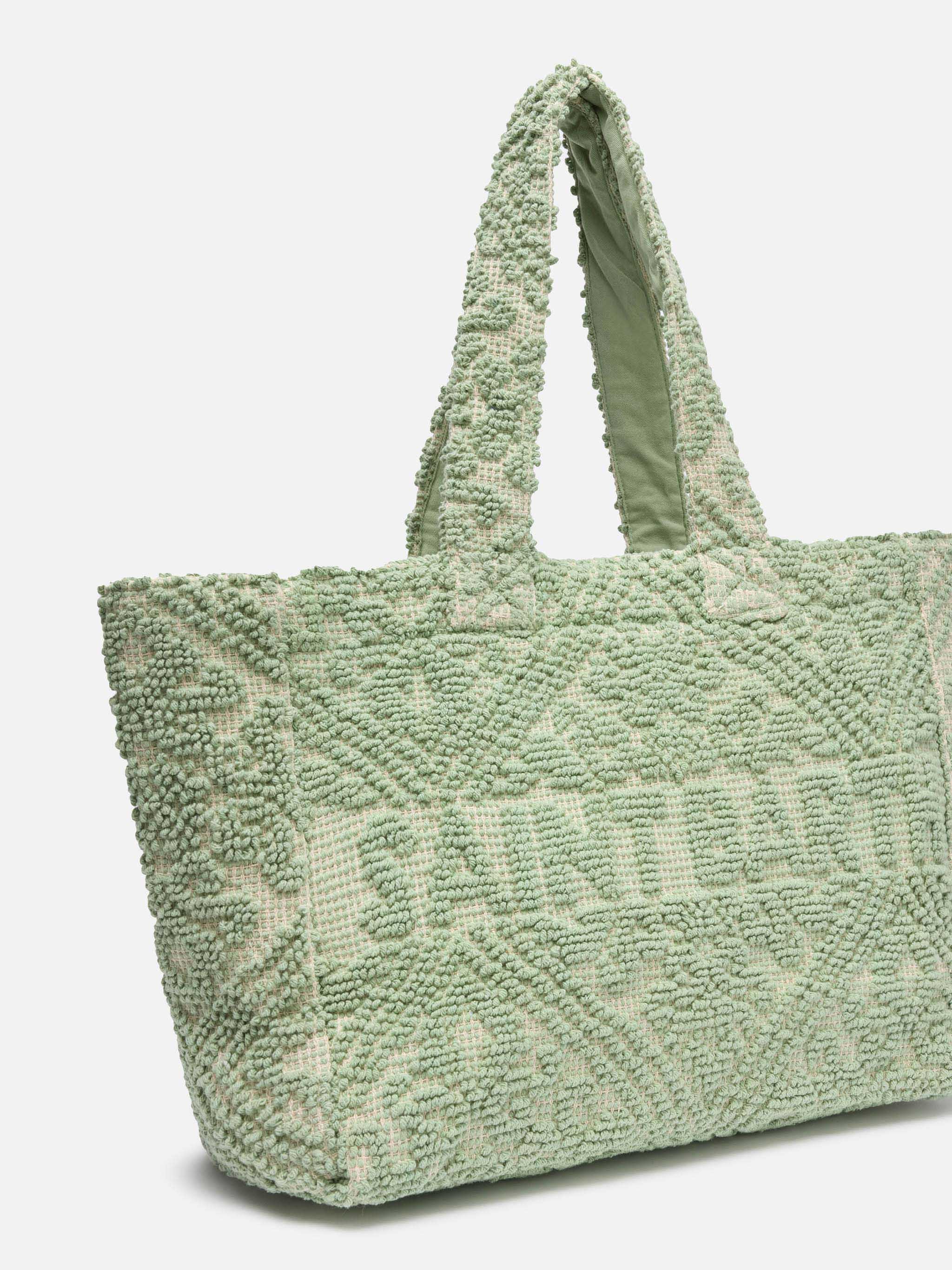 Sage green Tufting  cotton tote bag - Image 3