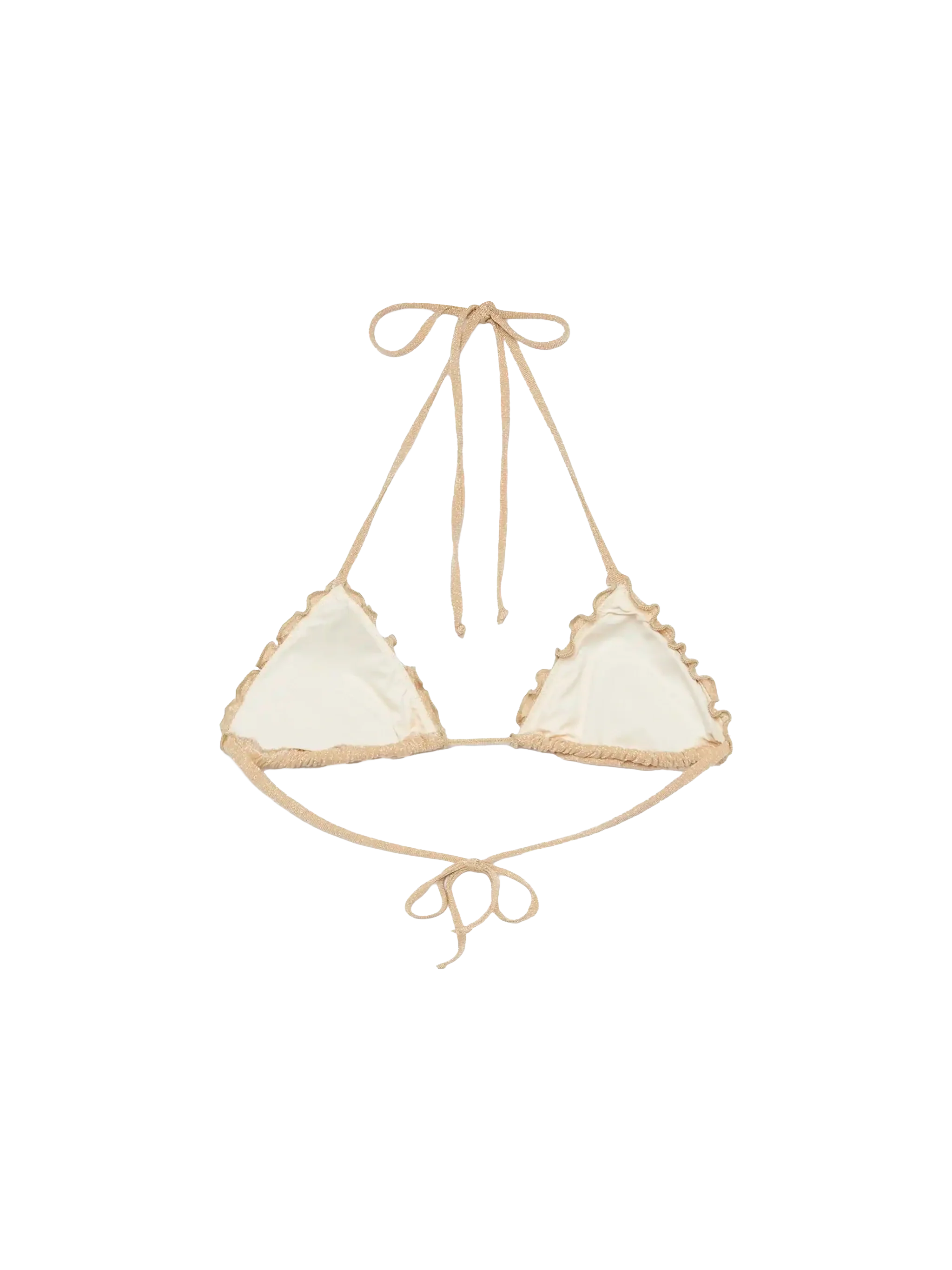 Sagittarius beige lurex classic triangle top - Image 2
