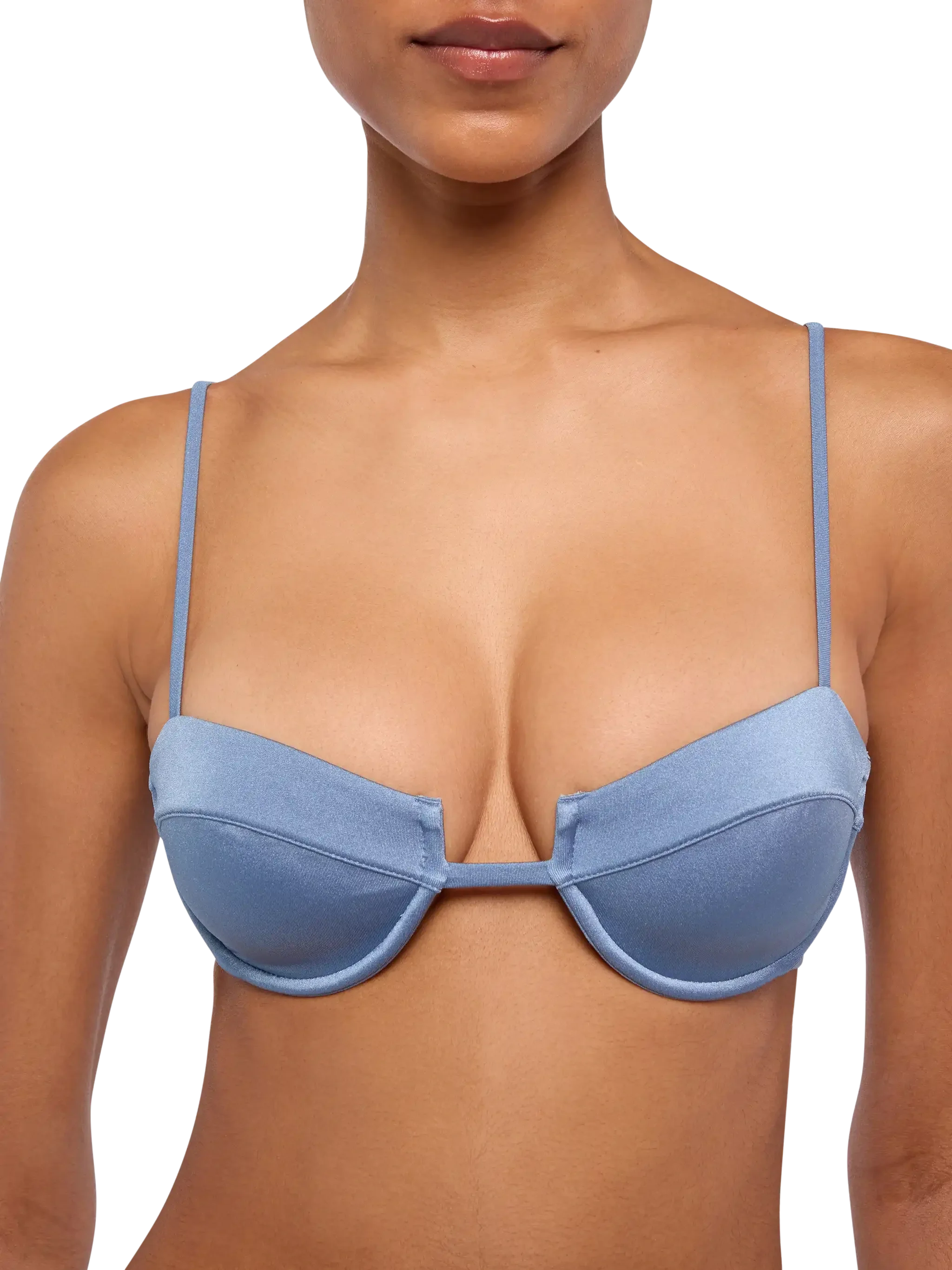 Salina shimmer avio blue underwired bralette - Image 3