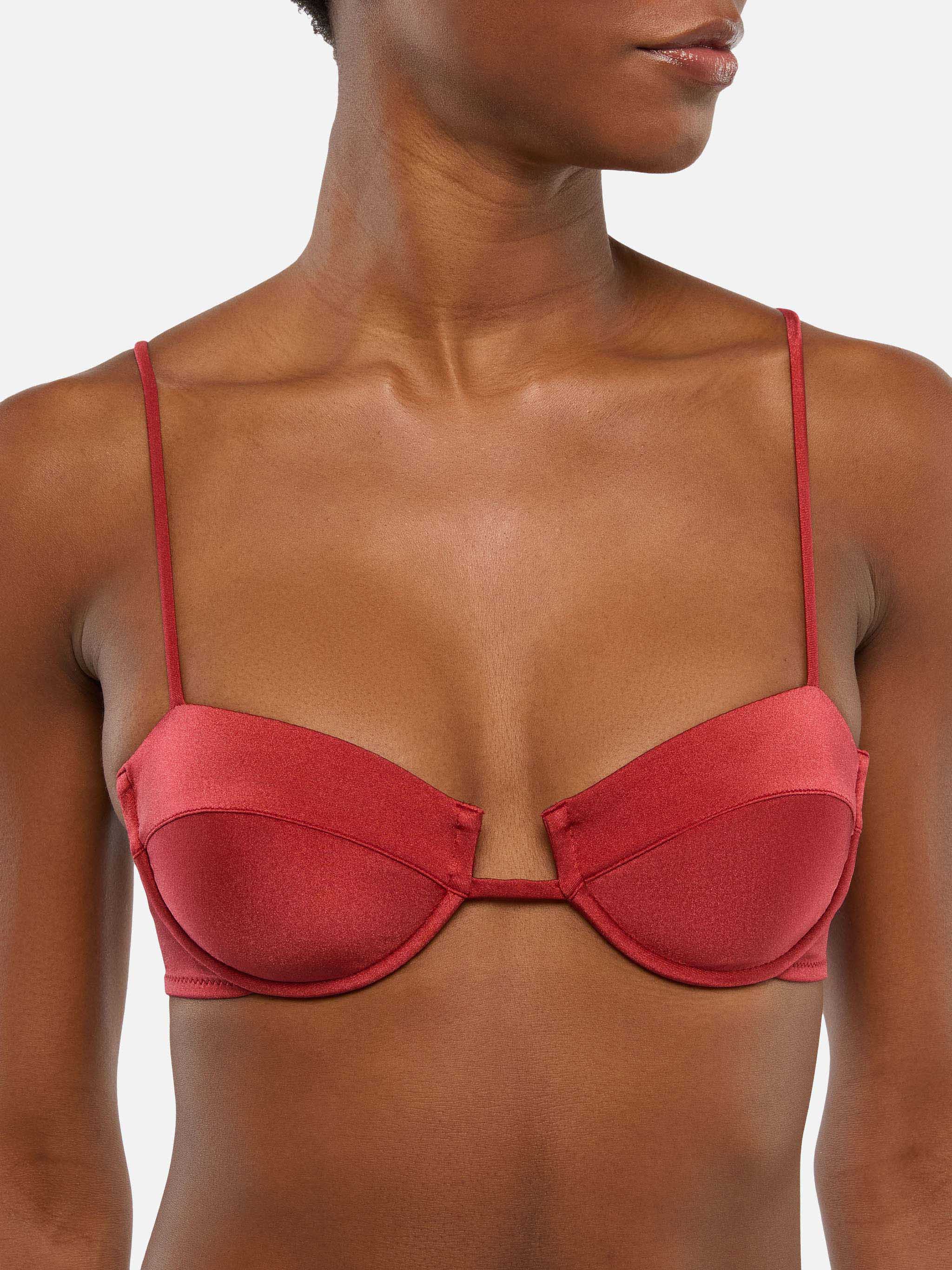 Salina shimmer brick red underwired bralette - Image 2