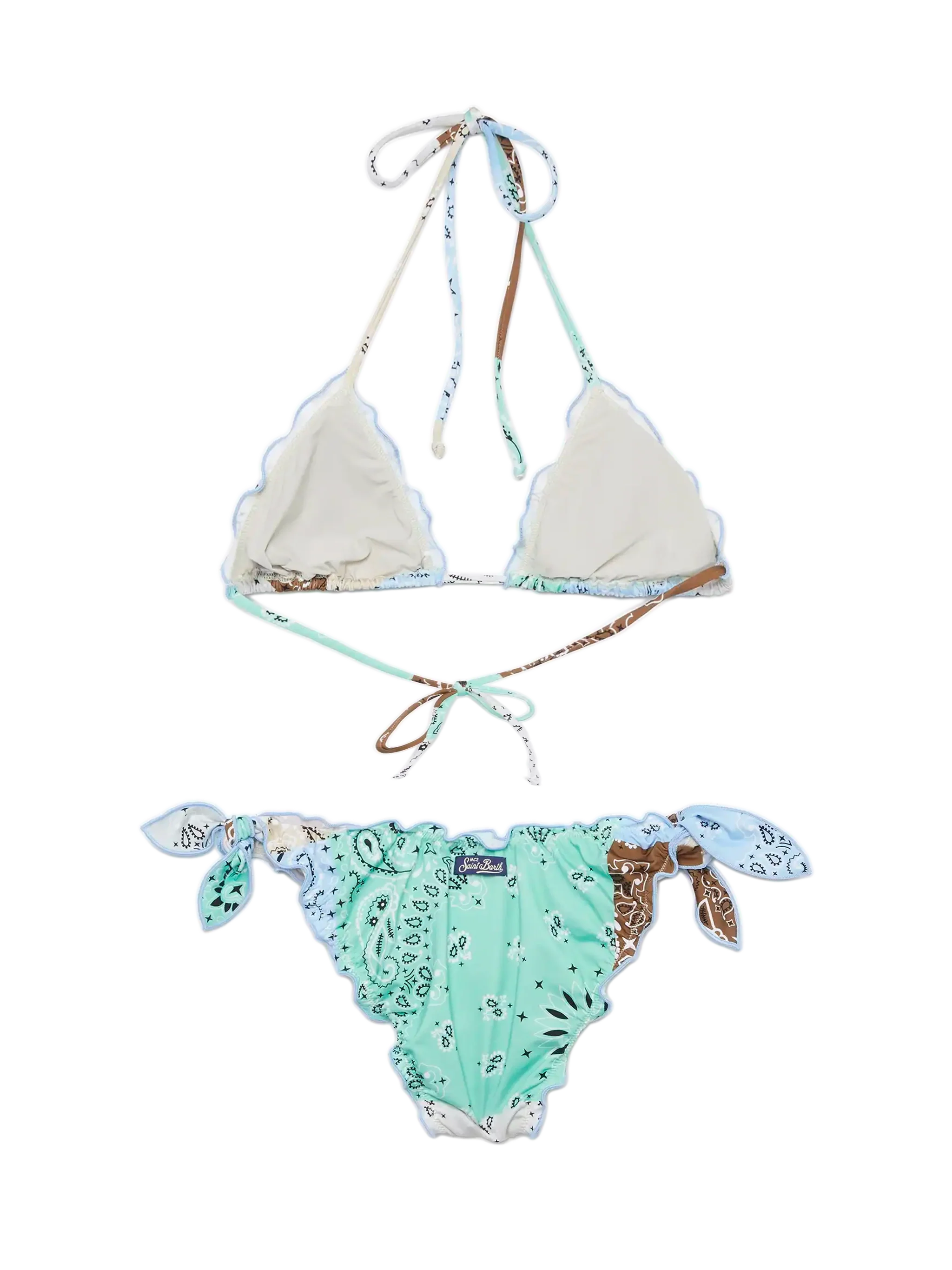 Sarius triangle classic bikini with bandanna print - Image 3