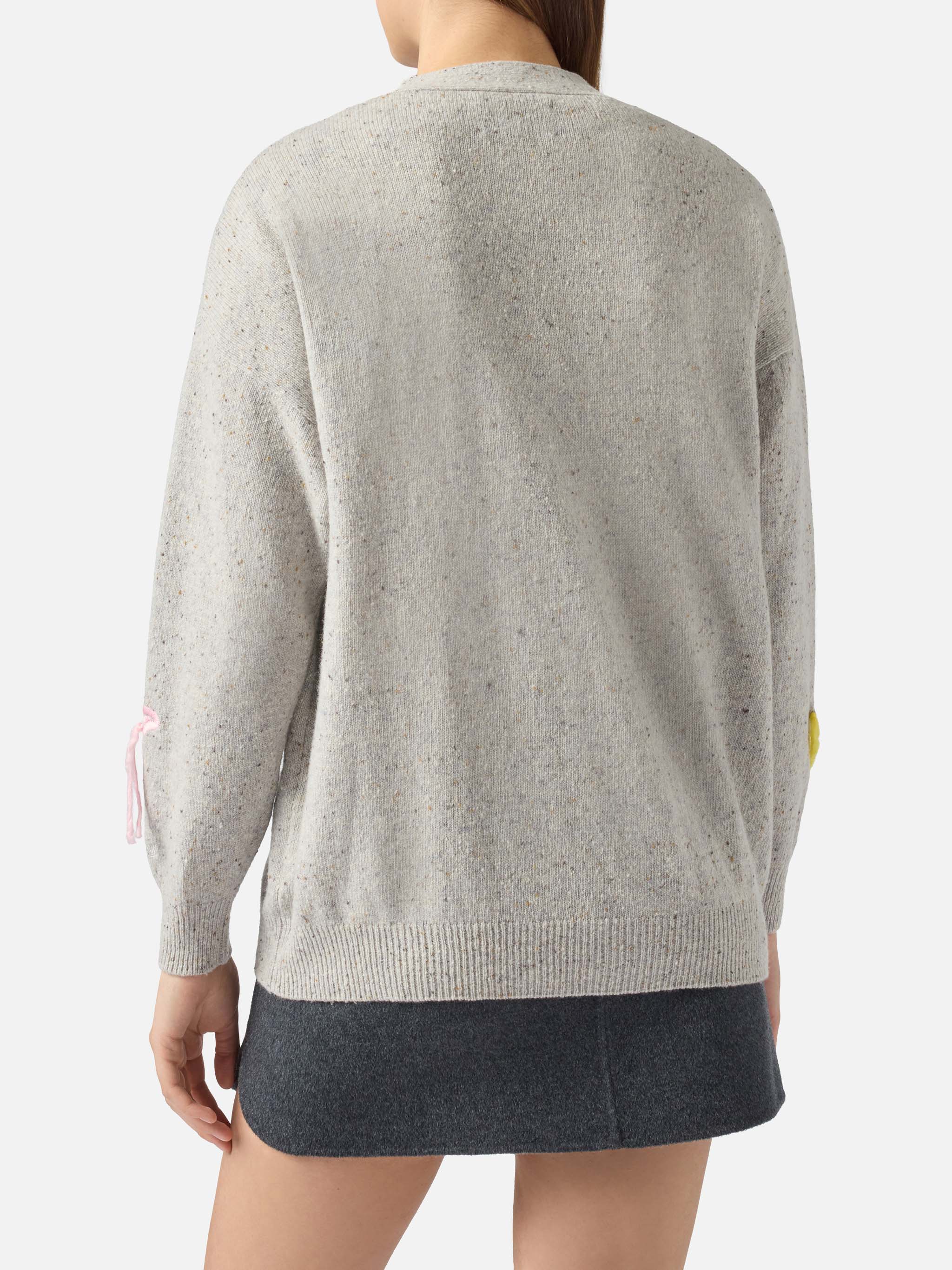 Sasi Donegal-wool blend cardigan with Titti e Silvestro jacquard | WARNER BROS. SPECIAL EDITION - Image 3