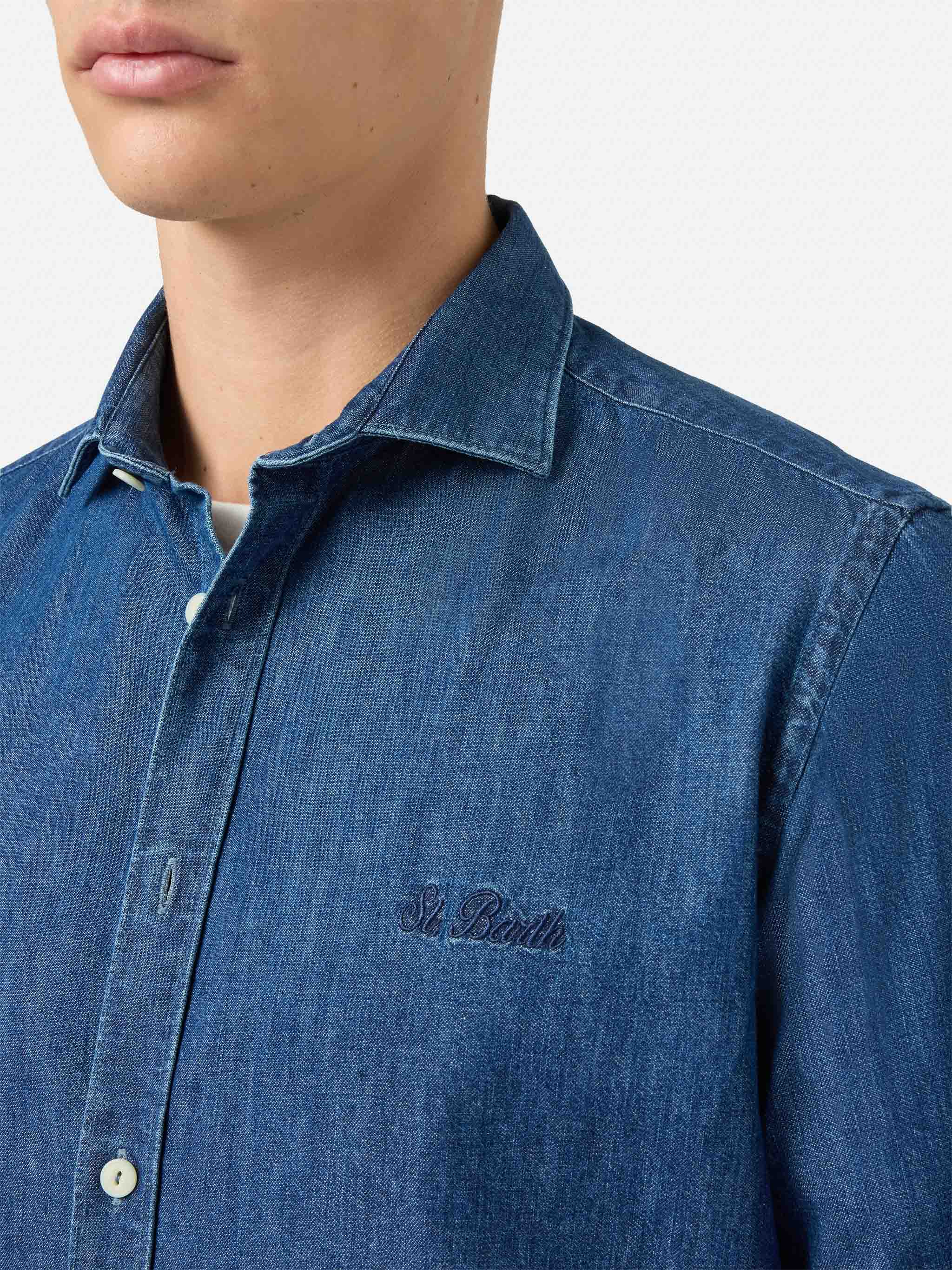 Seefeld denim shirt with classic collar - Image 2