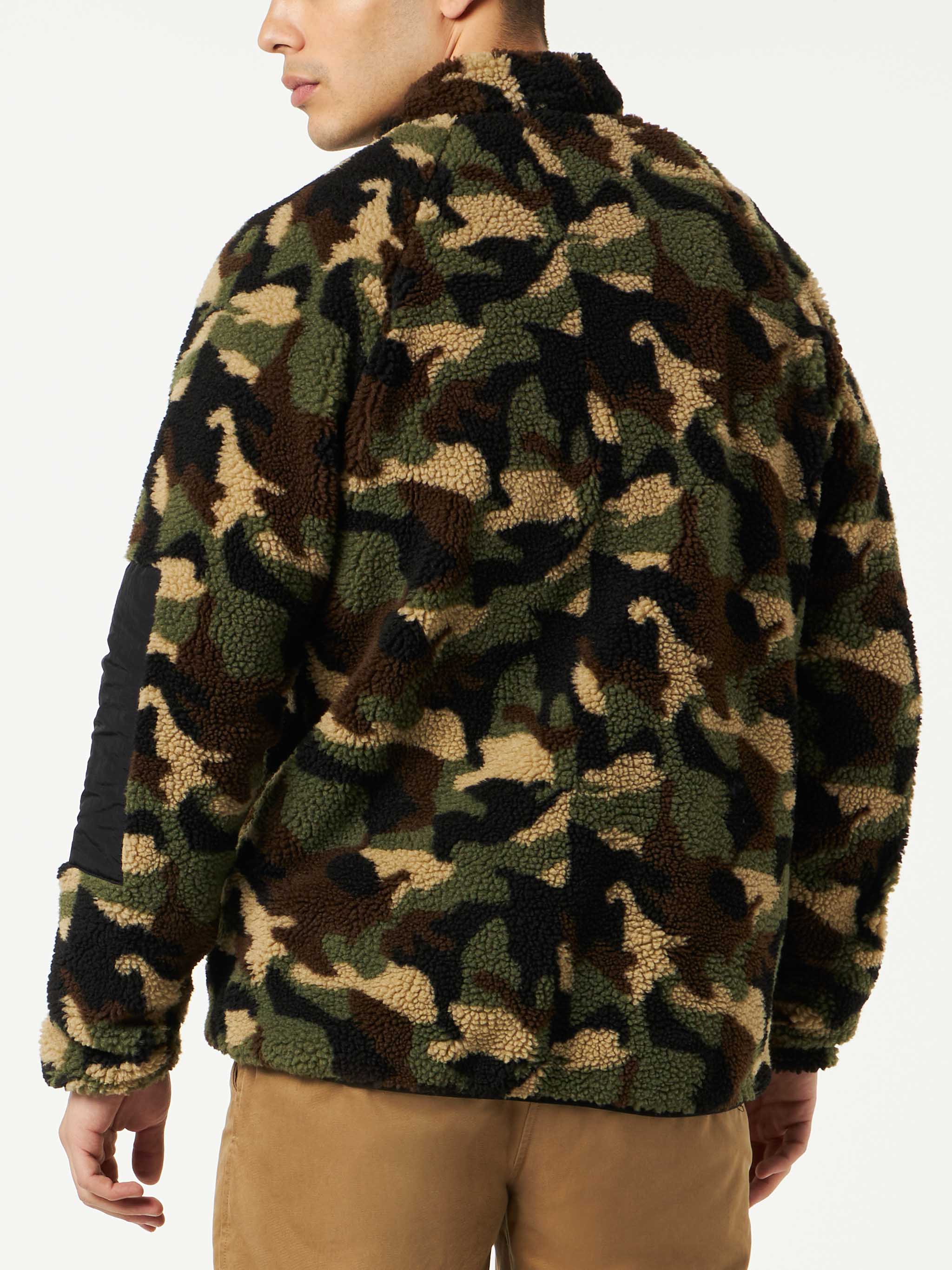 Sherpa jacket with patch - Image 3