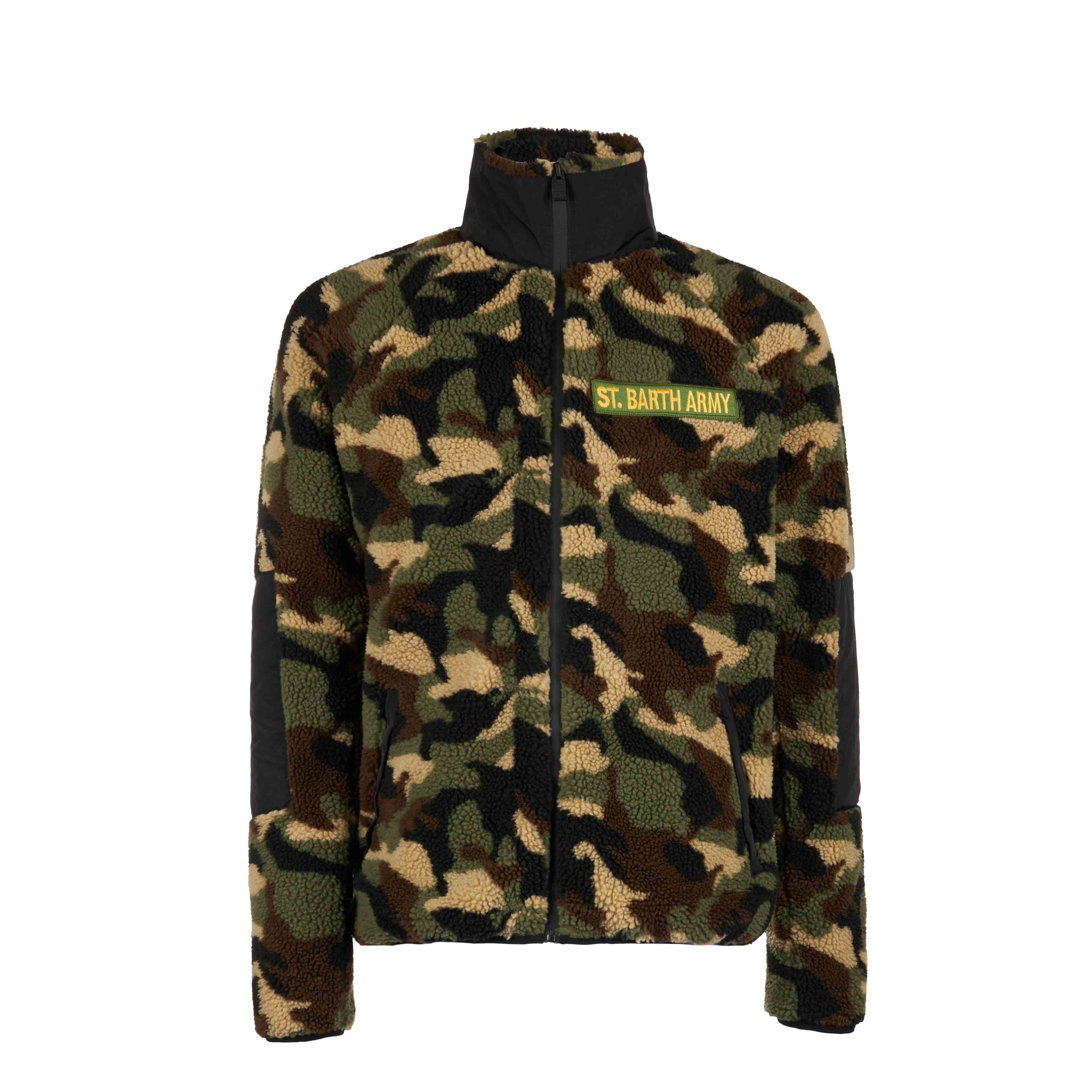 Sherpa jacket with patch - Image 4