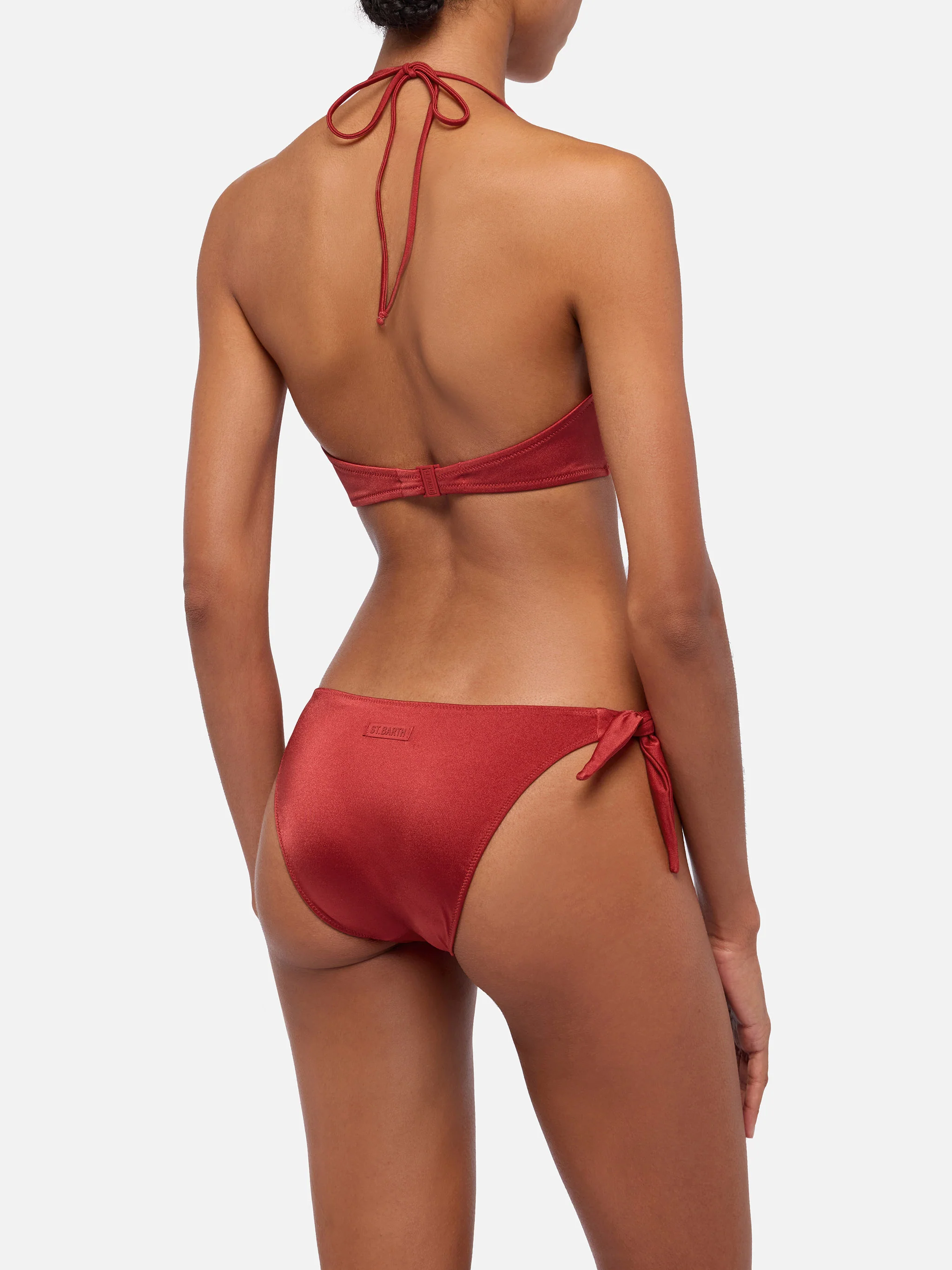 Shimmer brick red bandeau bikini Dhalia Yali - Image 4