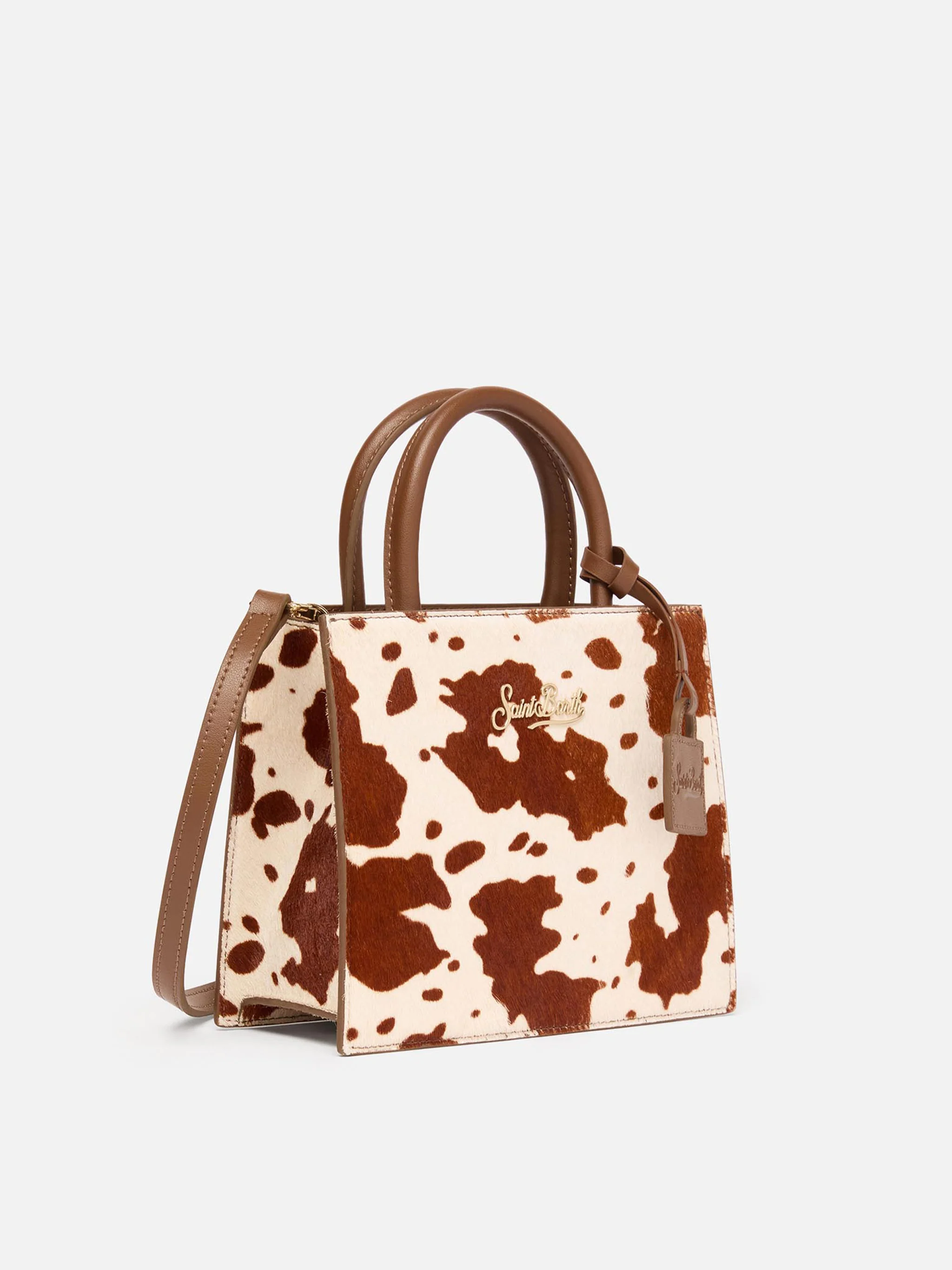 Shop Bag Midi in pony hair with cow skin print - Image 3