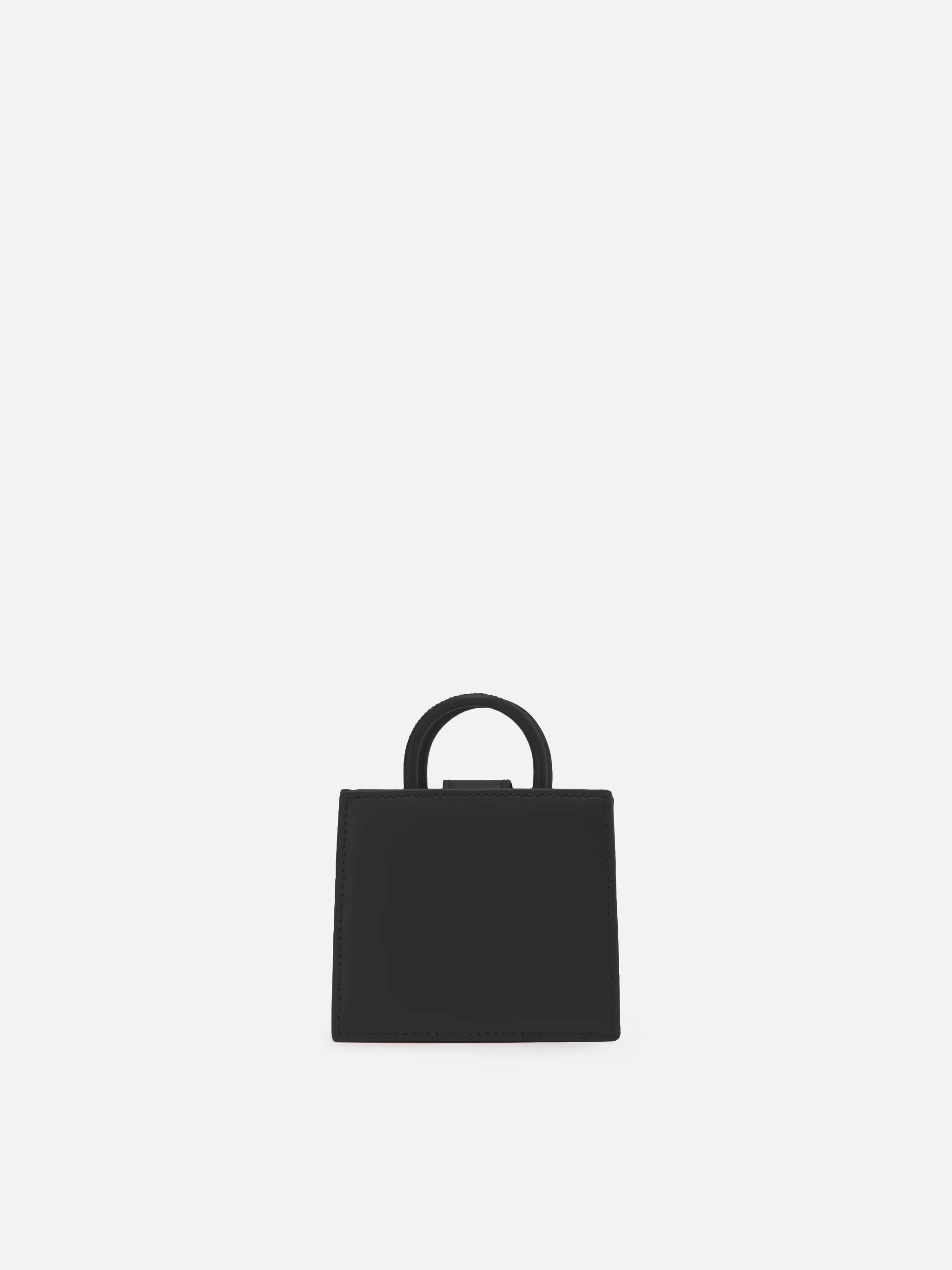 Shop Bag Micro in black leather - Image 3