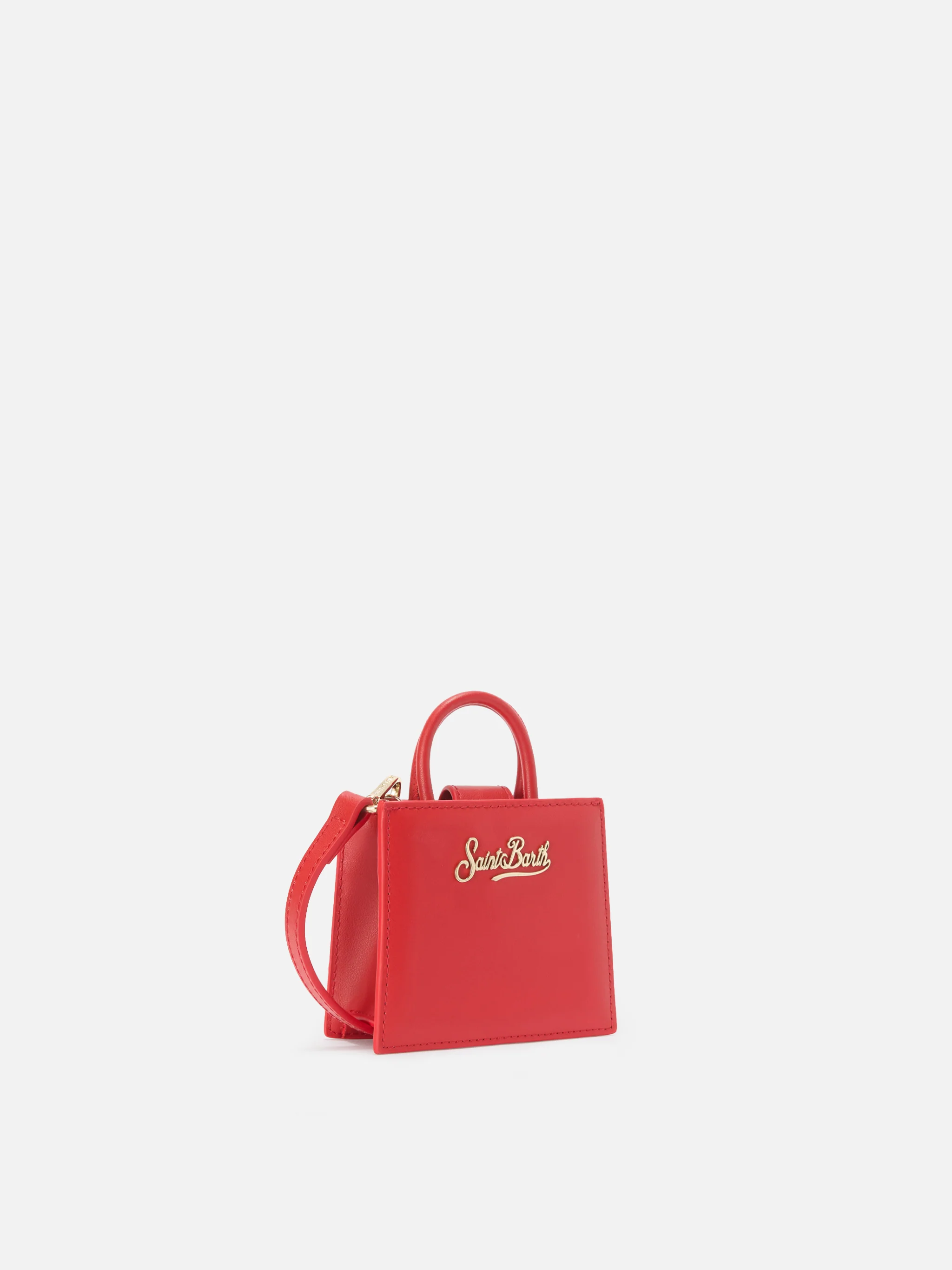 Shop Bag Micro Handbag in red leather - Image 3