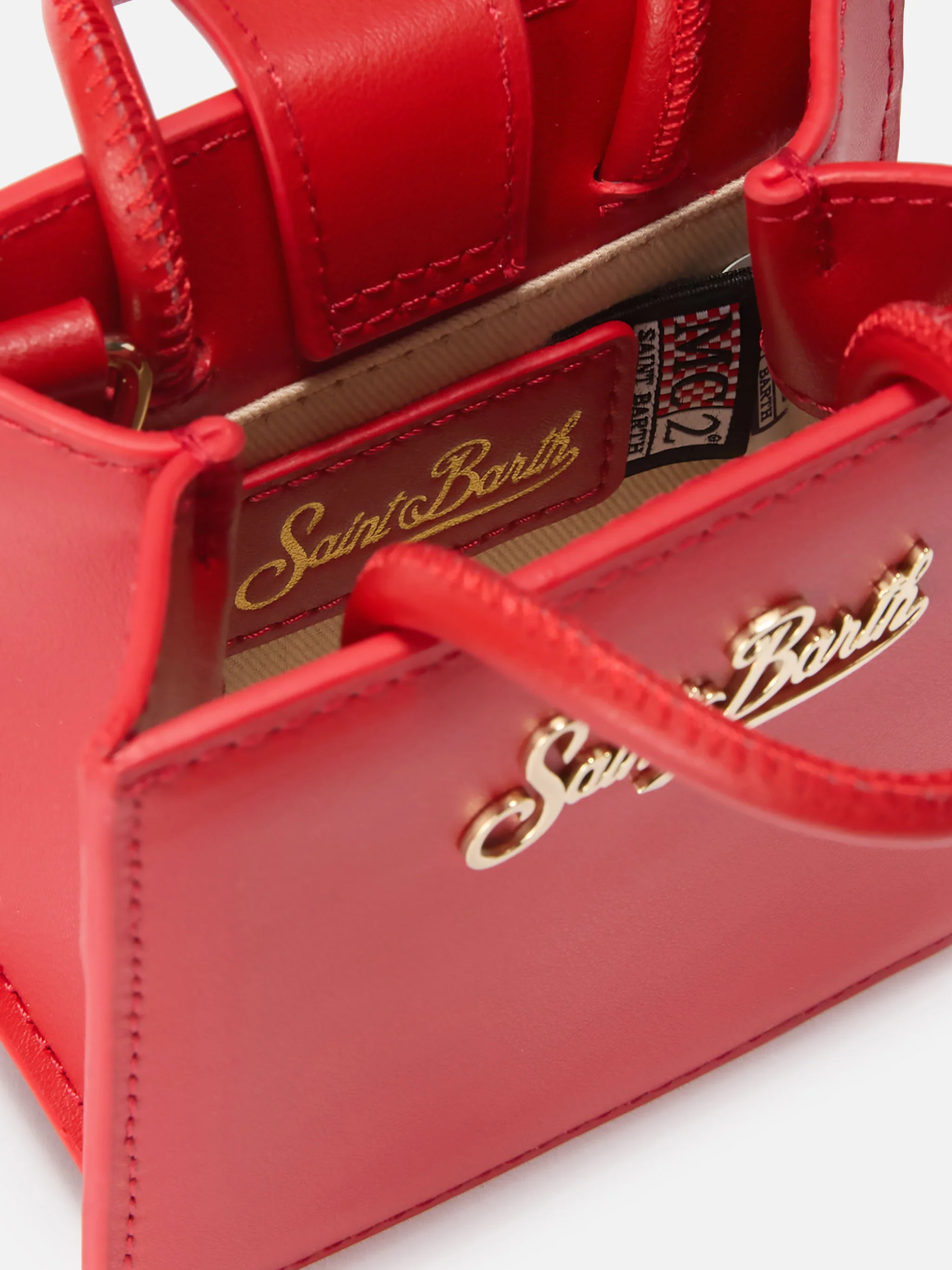 Shop Bag Micro Handbag in red leather - Image 5
