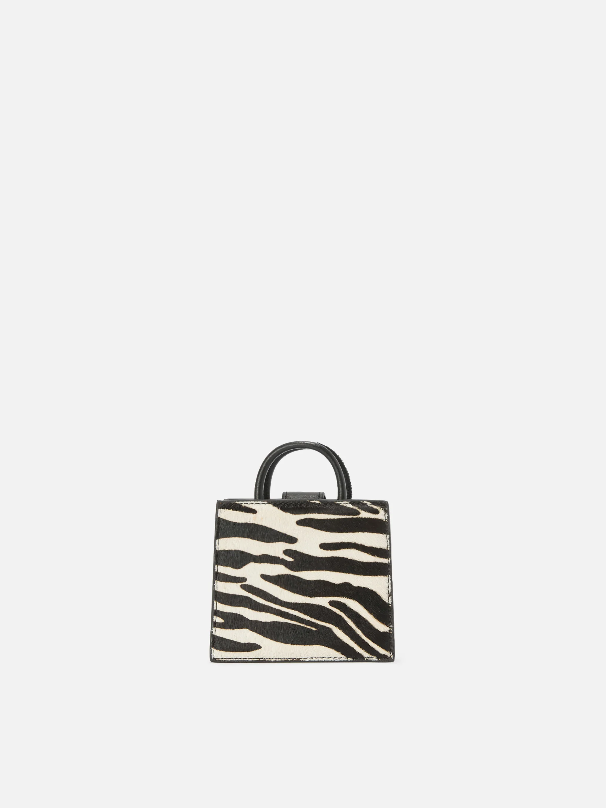 Shop Bag Micro Handbag in zebra-print pony skin leather - Image 4