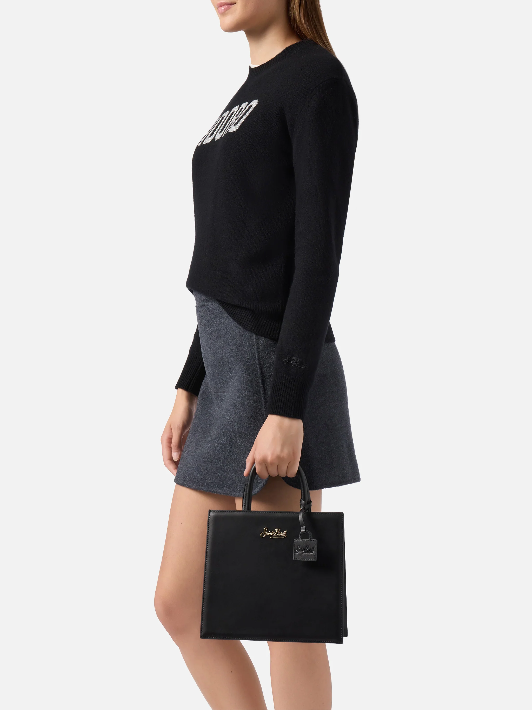 Shop Bag Midi black leather bag - Image 2