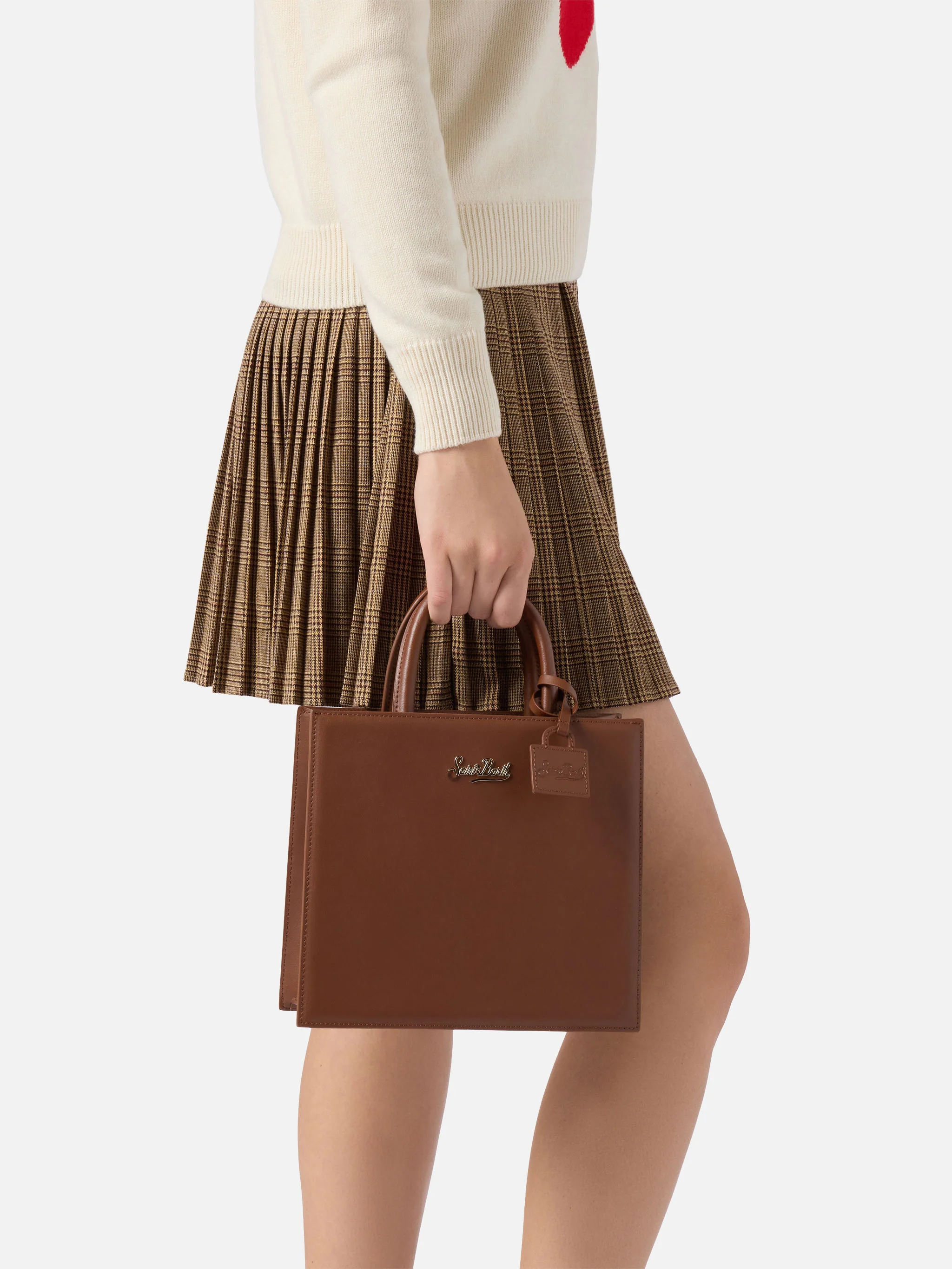 Shop Bag Midi Handbag in brown leather - Image 2