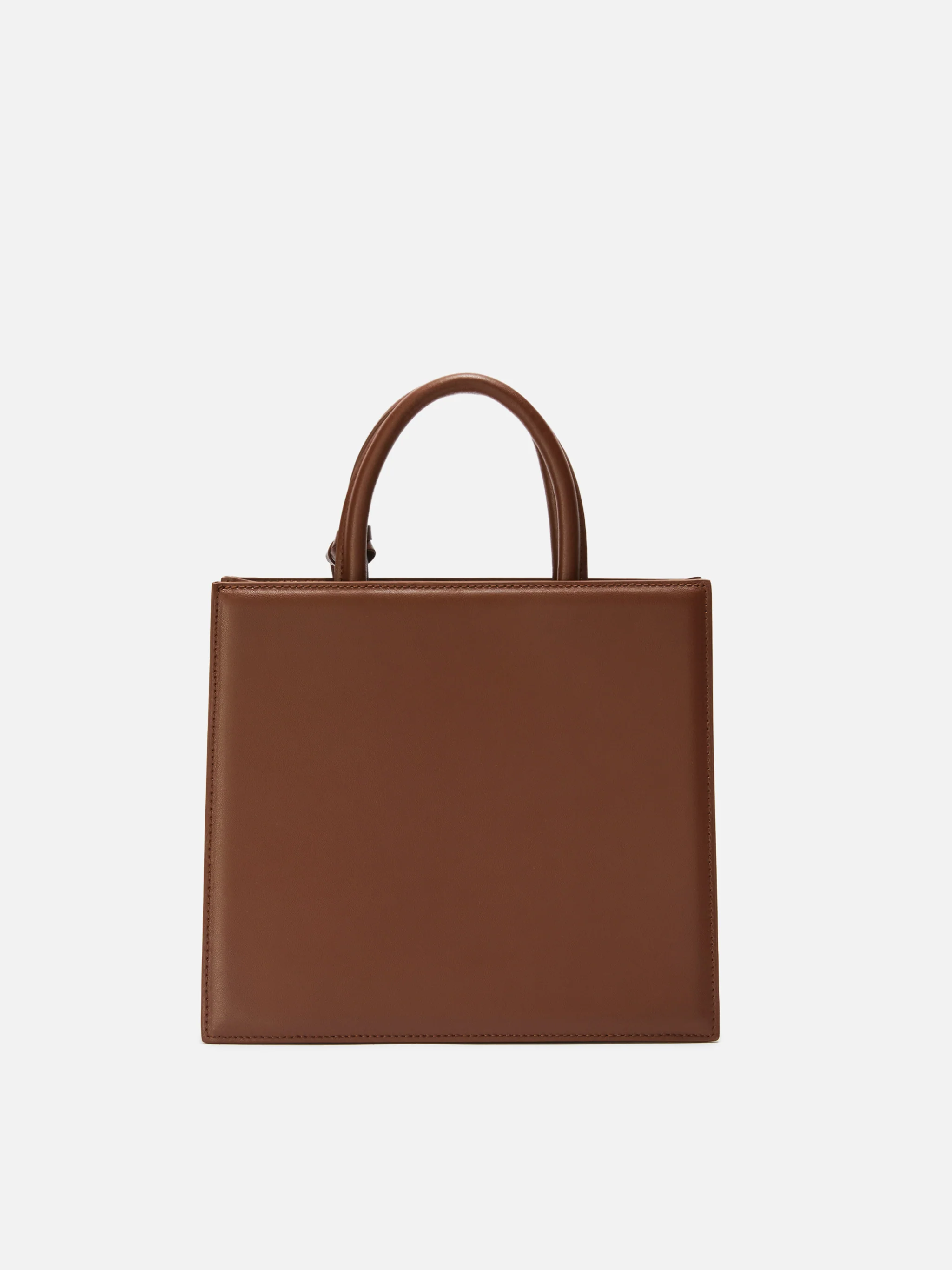 Shop Bag Midi Handbag in brown leather - Image 4