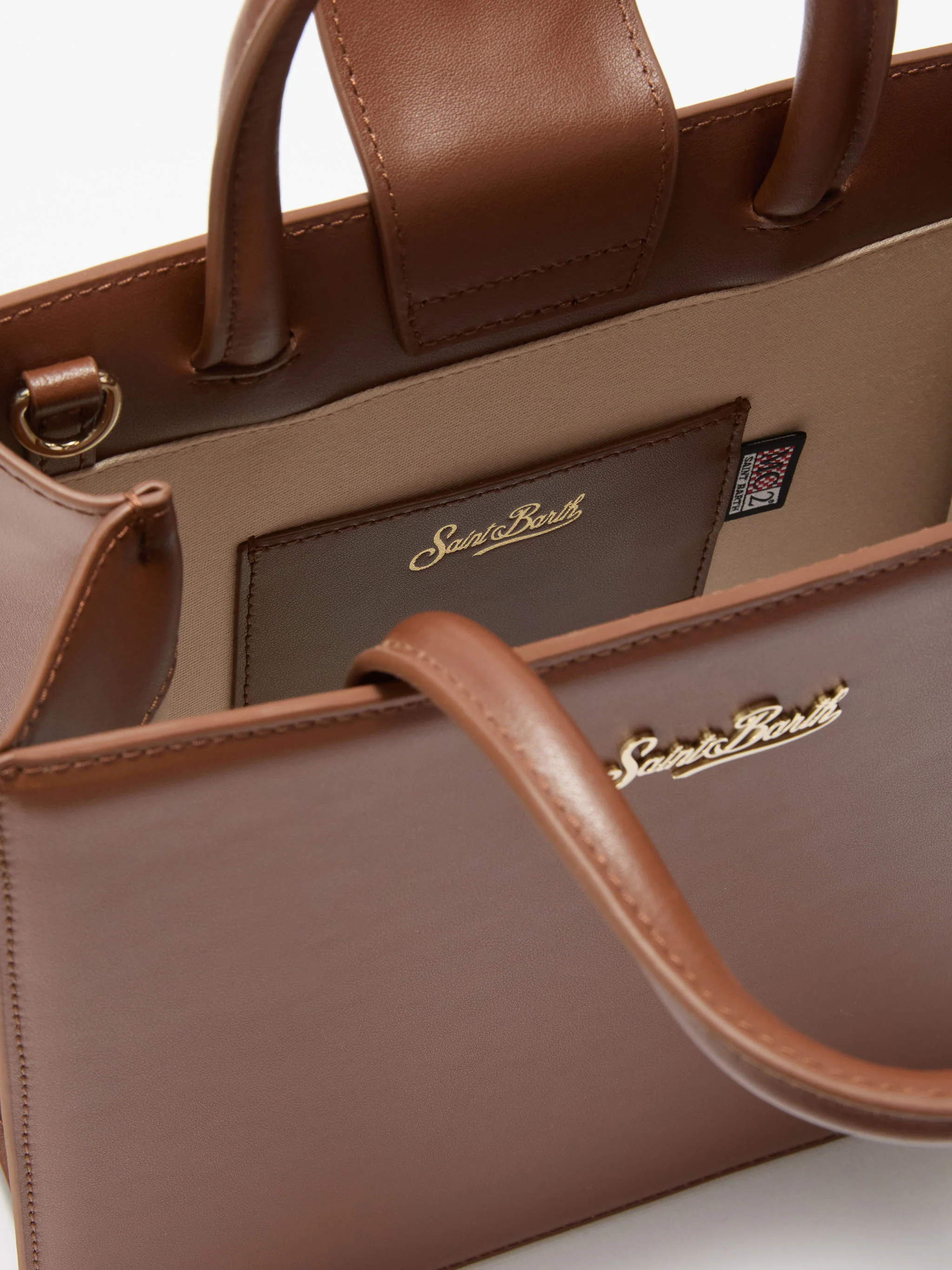 Shop Bag Midi Handbag in brown leather - Image 5