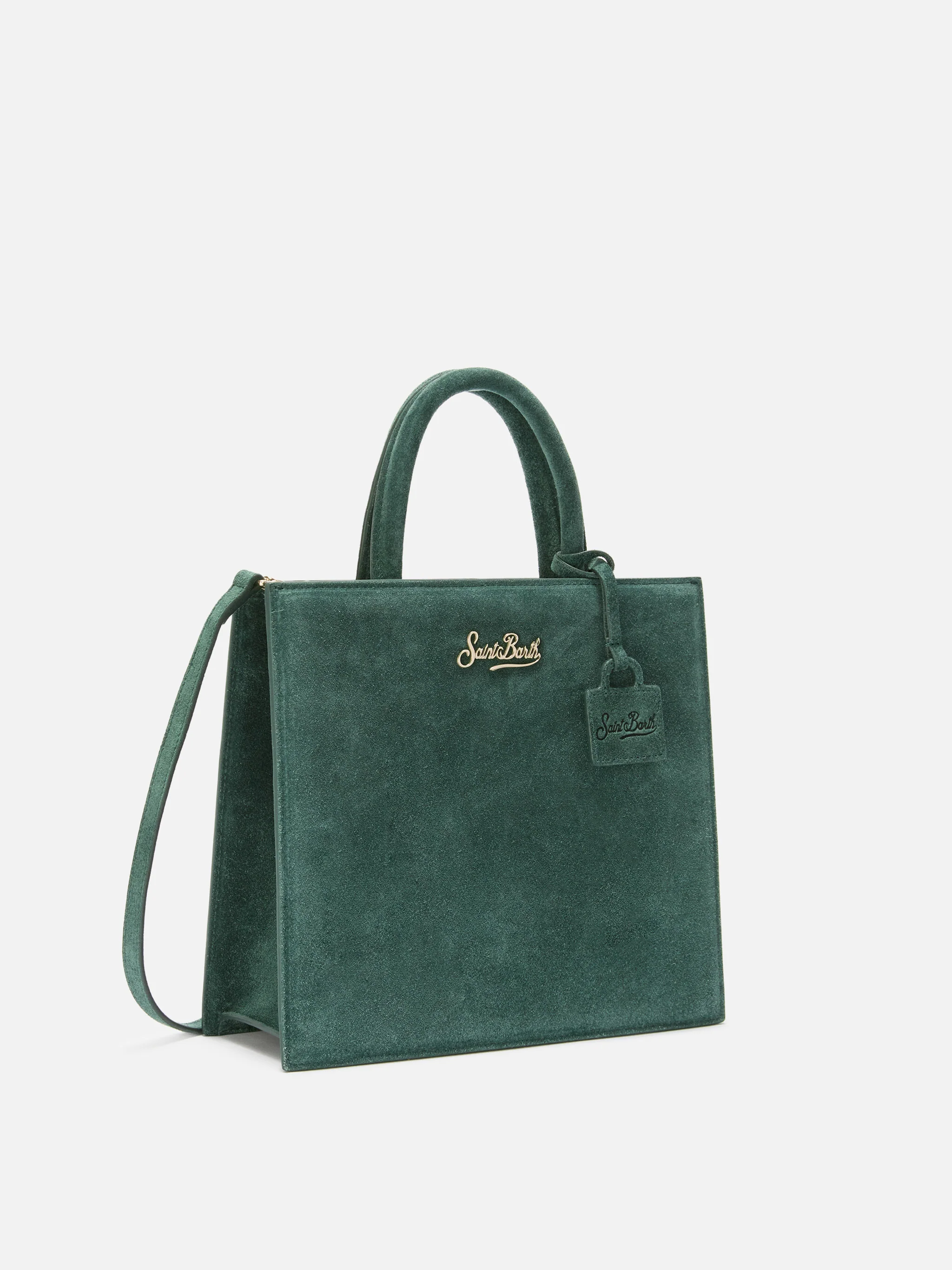 Shop Bag Midi green suede bag - Image 3