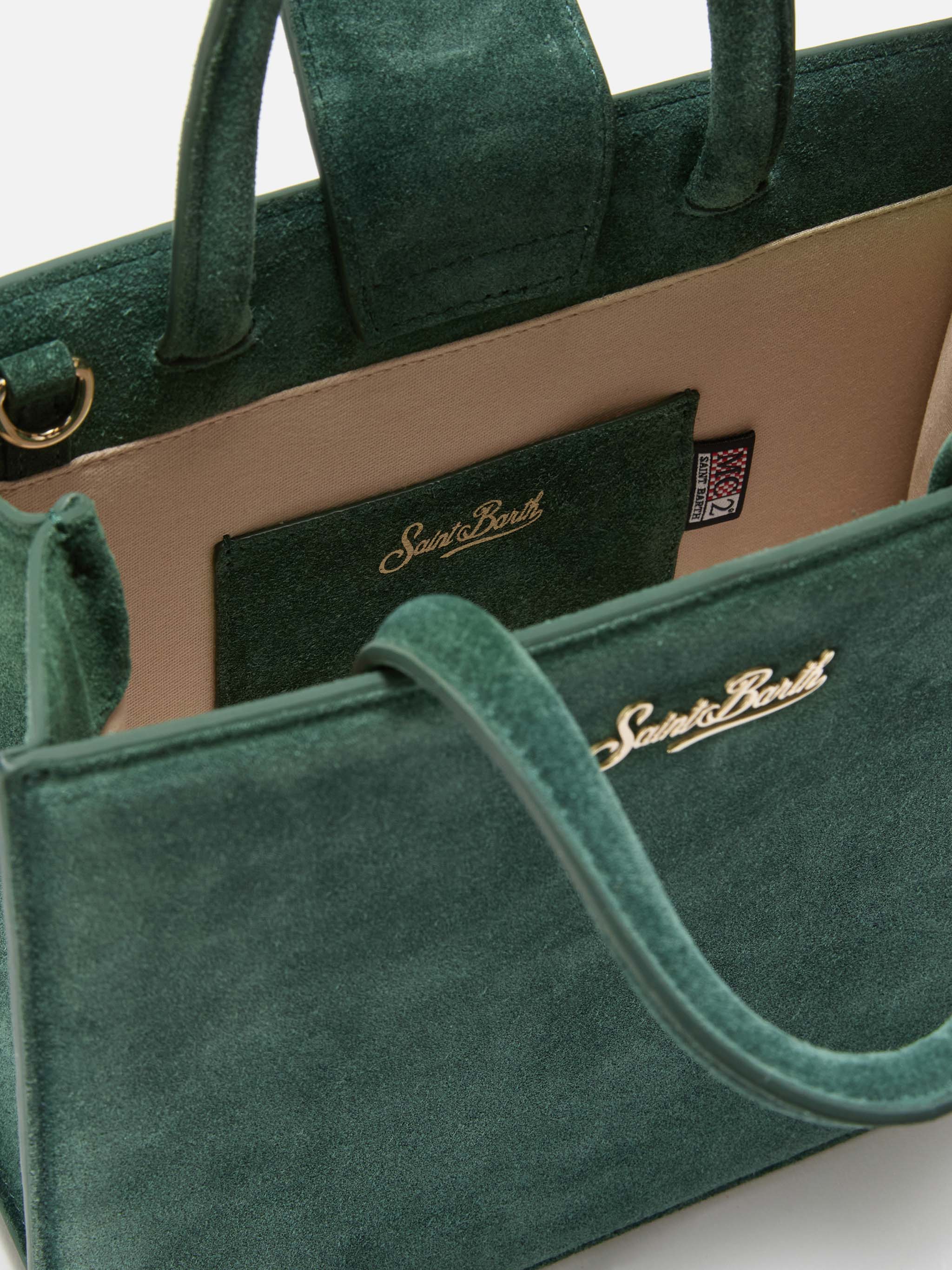 Shop Bag Midi green suede bag - Image 5