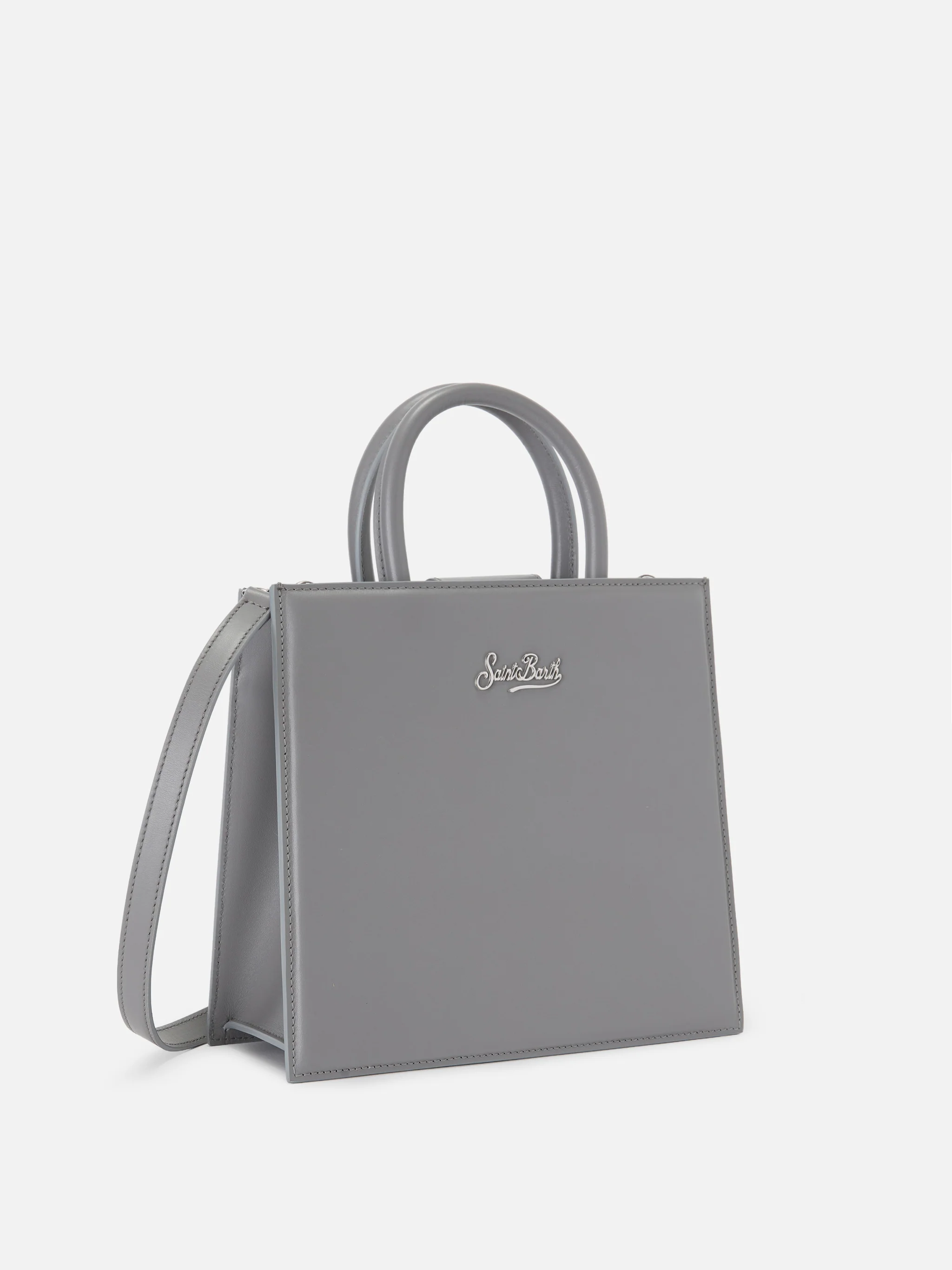 Shop Bag Midi grey leather bag - Image 2