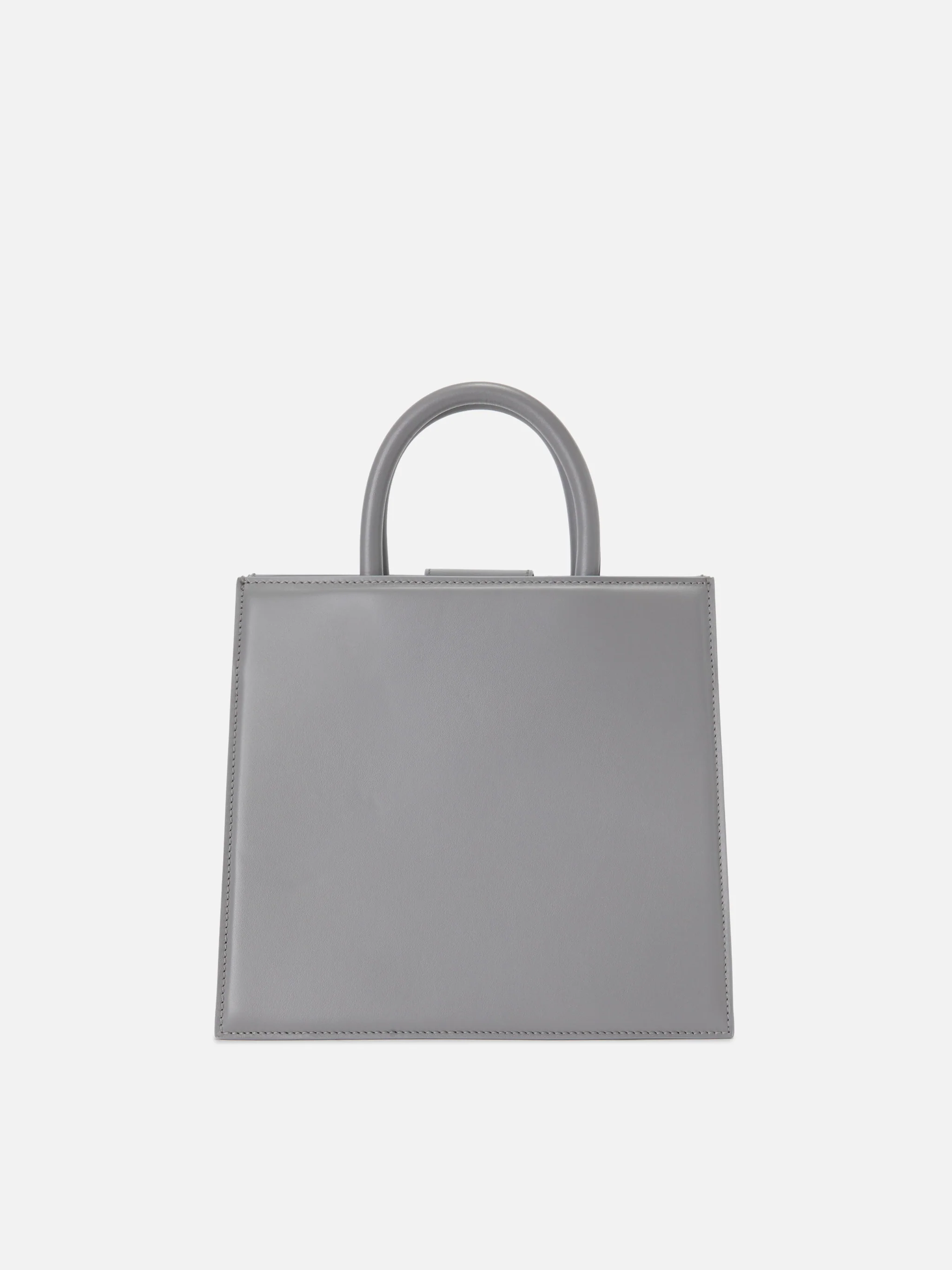 Shop Bag Midi grey leather bag - Image 3