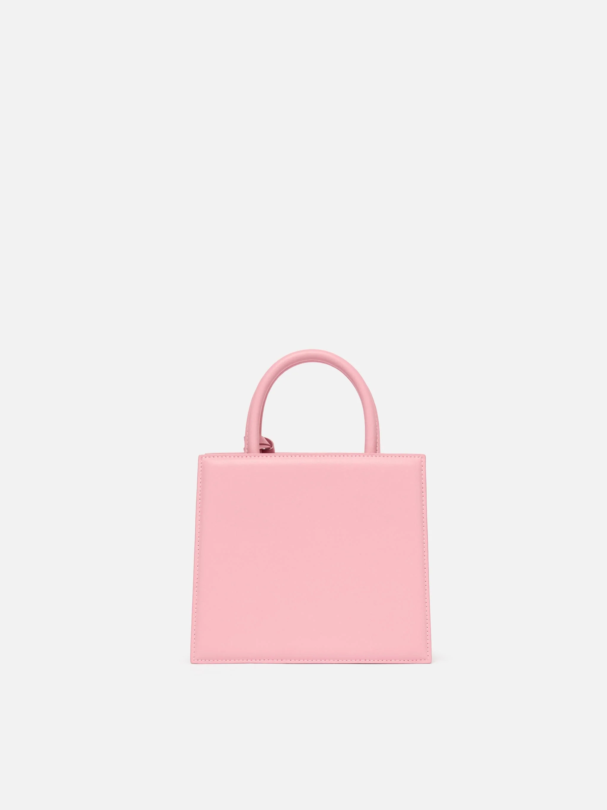 Shop Bag Mini in pastel pink leather - Image 4