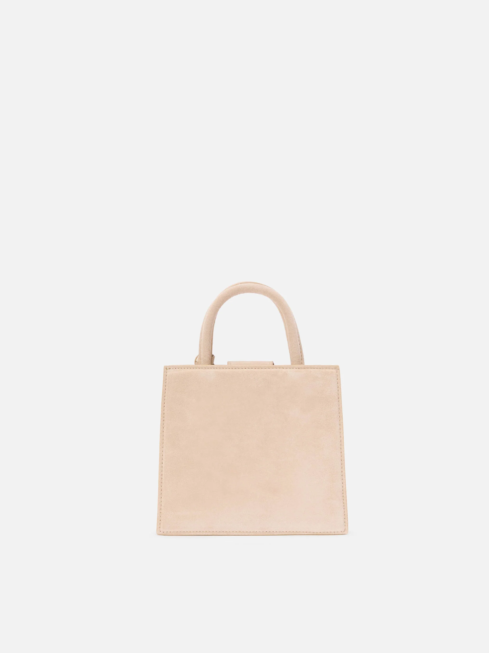 Shop Bag Mini beige suede bag - Image 4