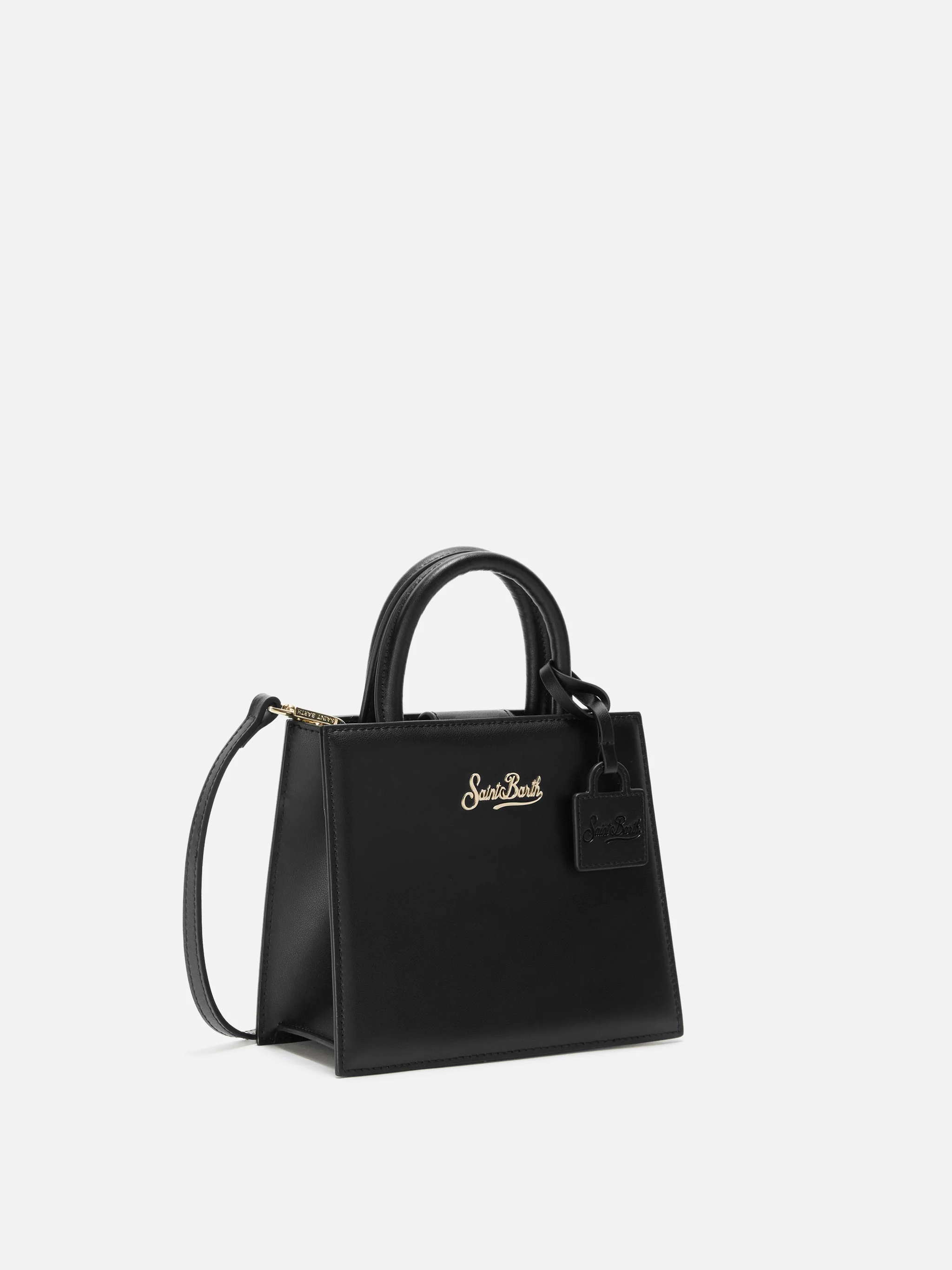 Shop Bag Mini Handbag in black leather - Image 3