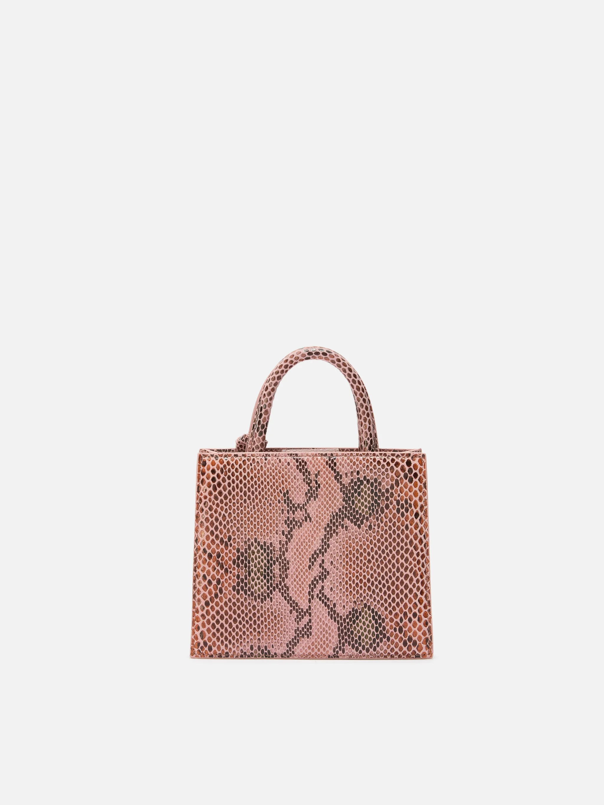 Shop Bag Mini pink python print bag - Image 4