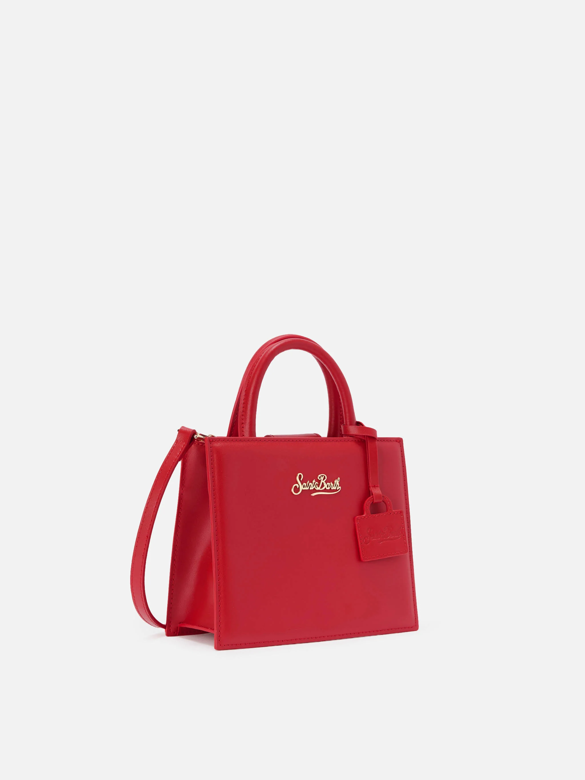 Shop Bag Mini red leather bag - Image 3