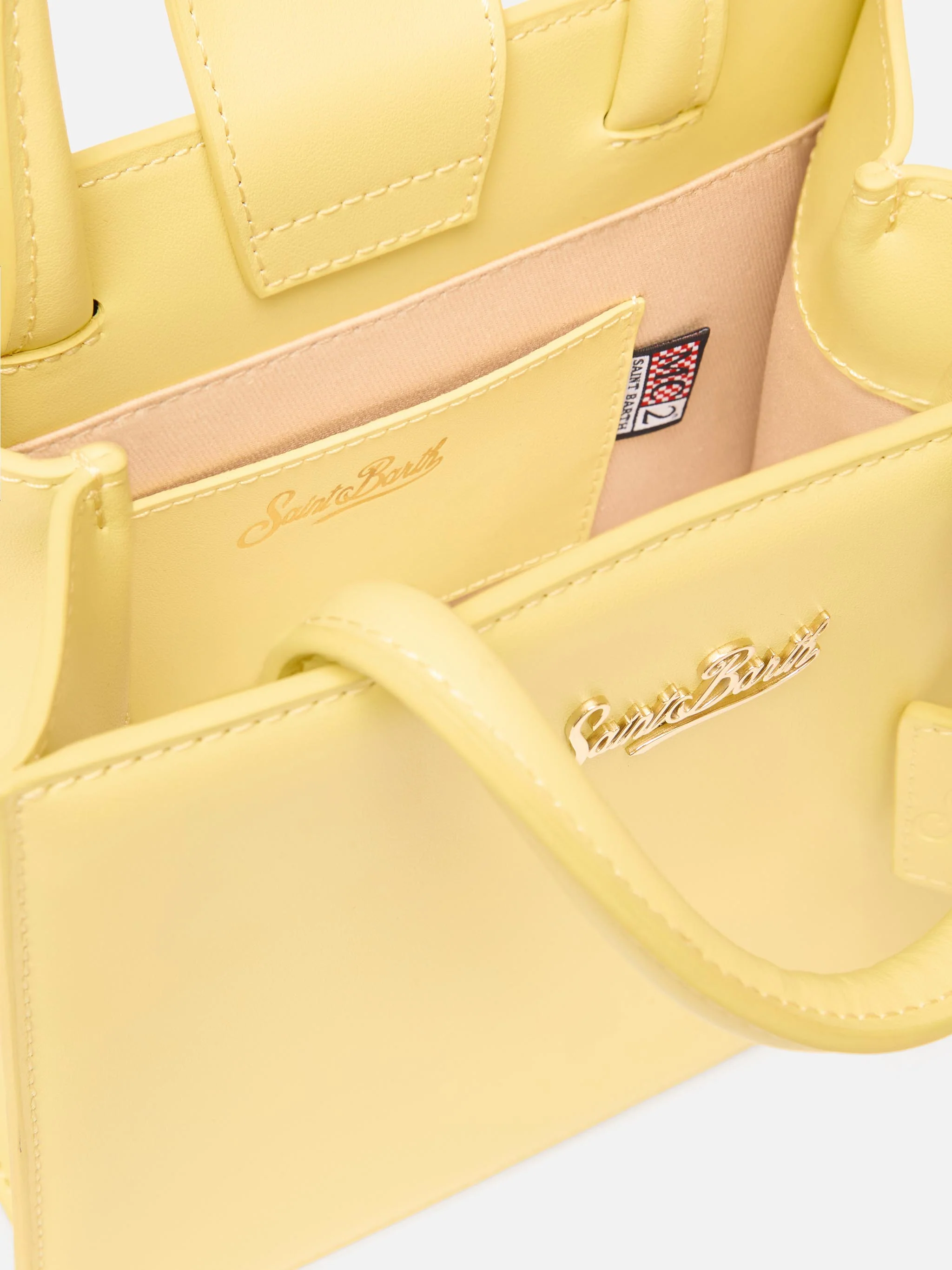 Shop Bag Mini in butter yellow leather - Image 5