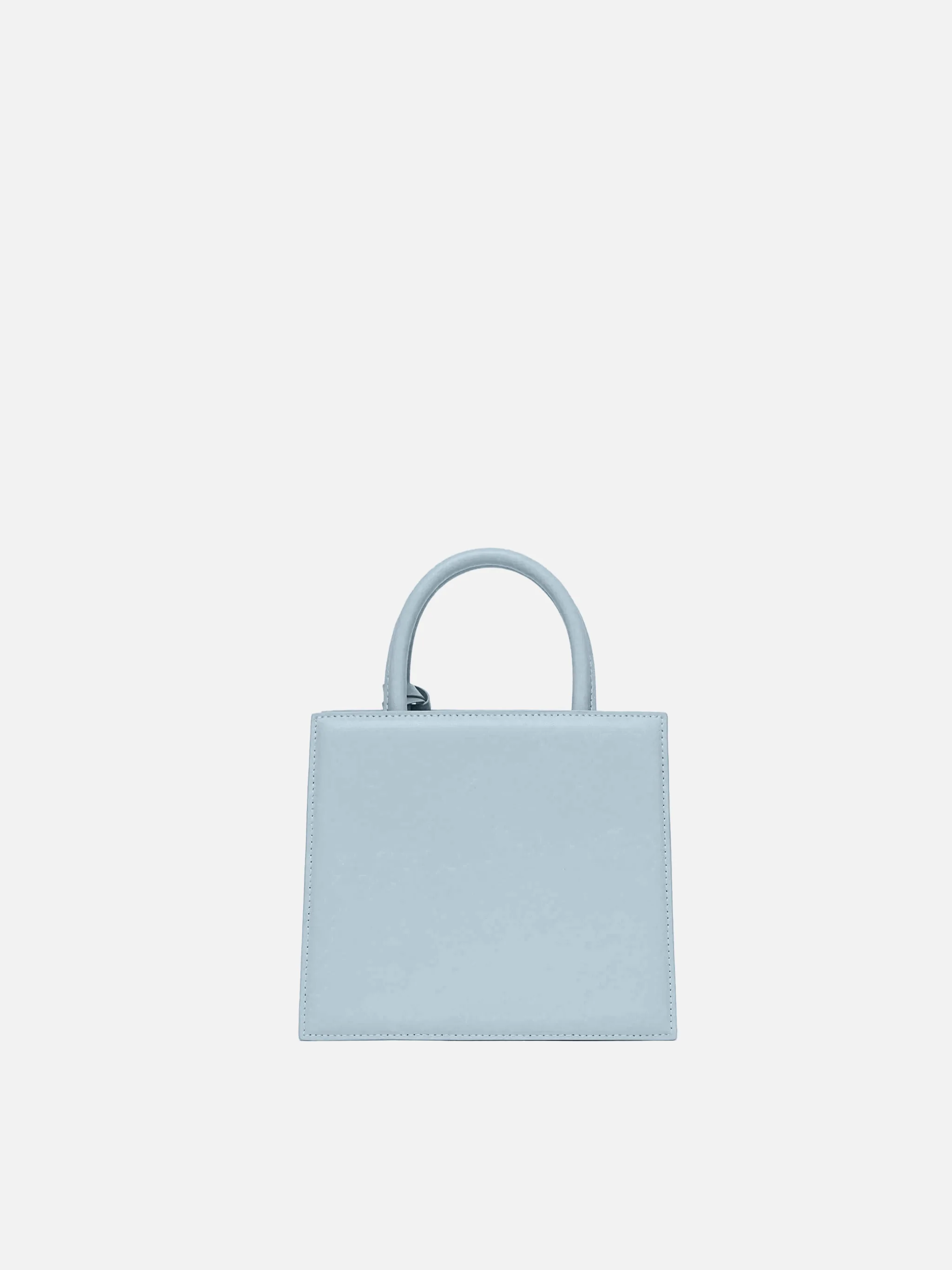 Shop Bag Mini in light blue leather - Image 3