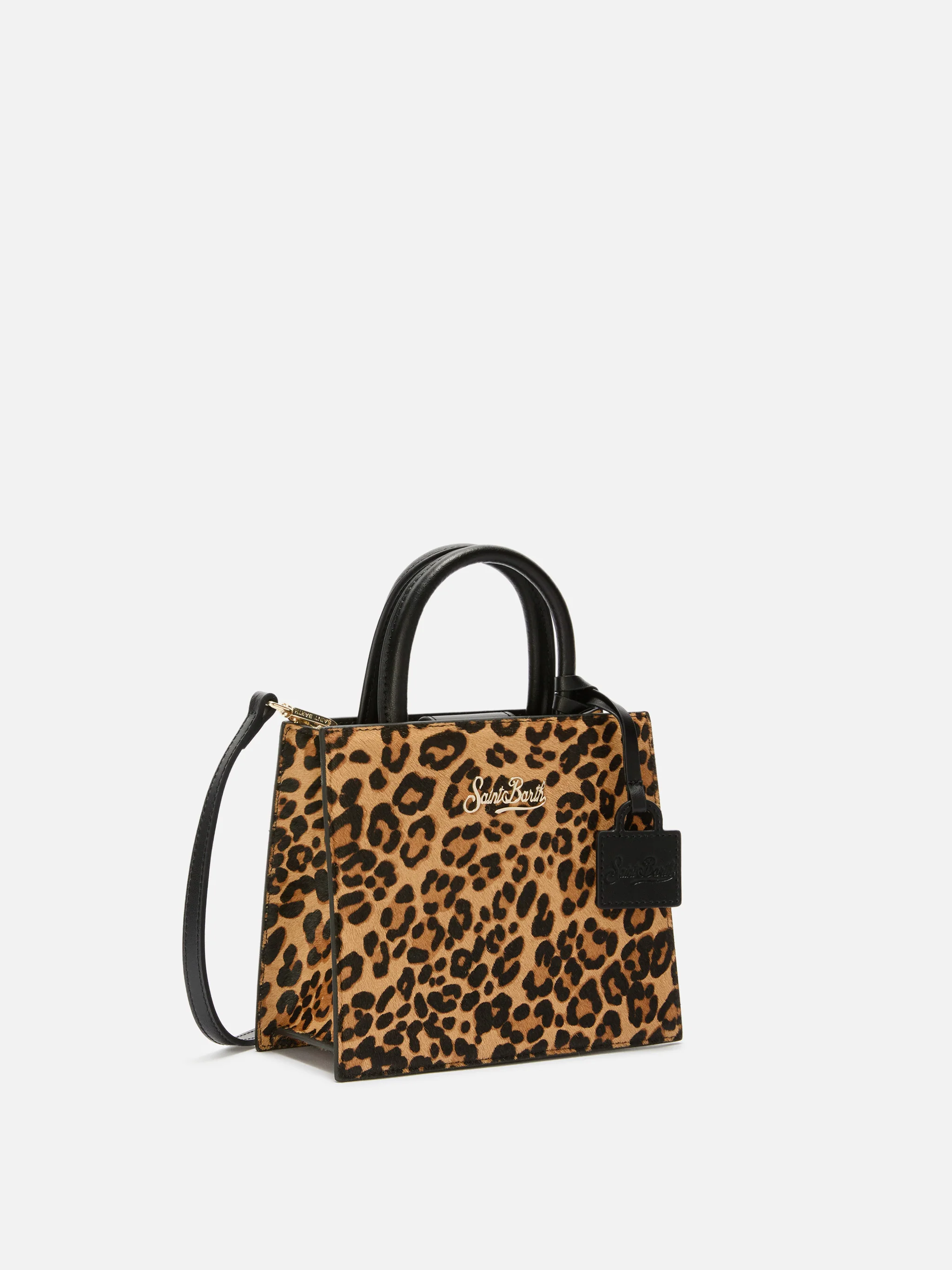 Shop Bag Mini in leopard-print pony skin leather - Image 3