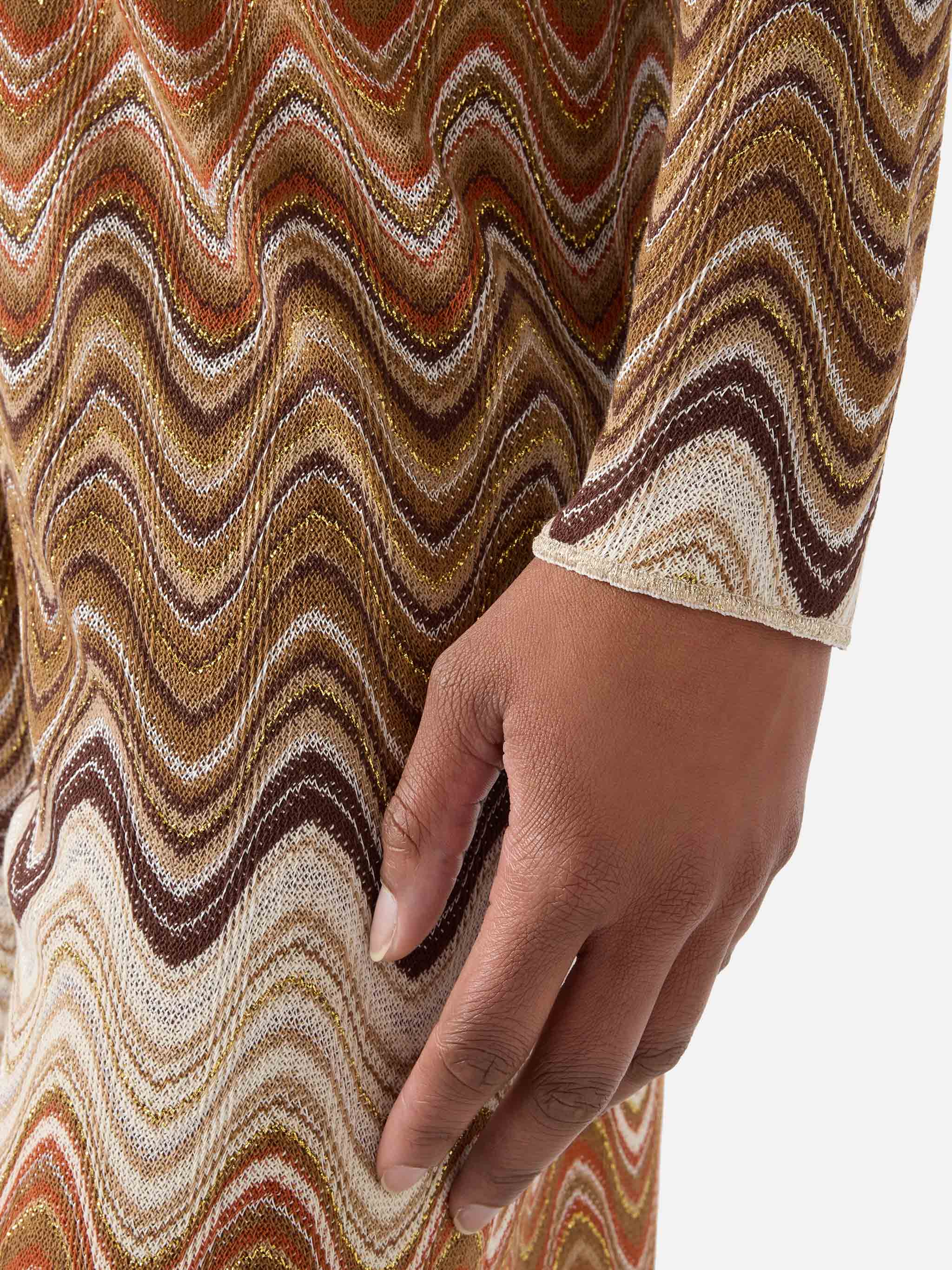 Siviglia cropped degradé raschel top with wave pattern - Image 4