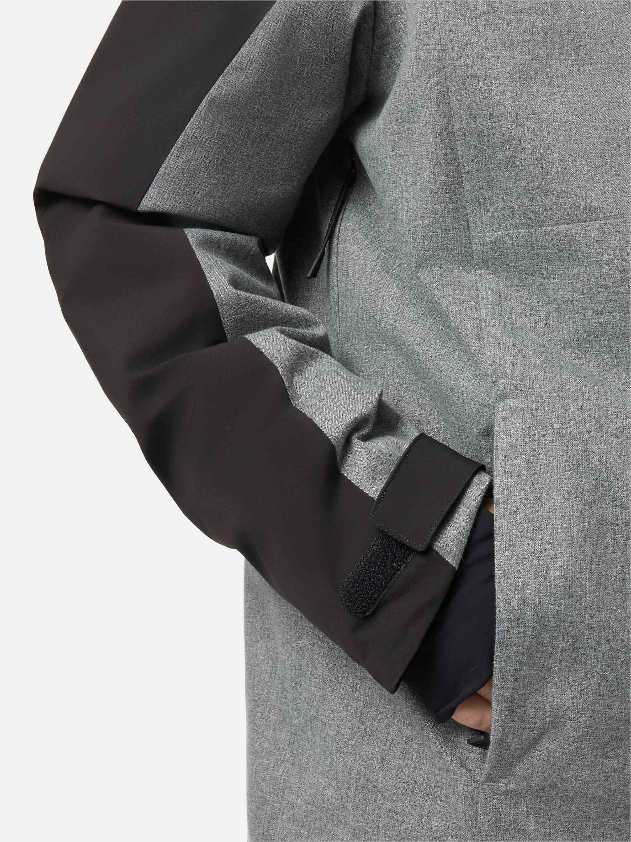 Ski jacket Greatscott in melange grey with Recco® technology - Image 5