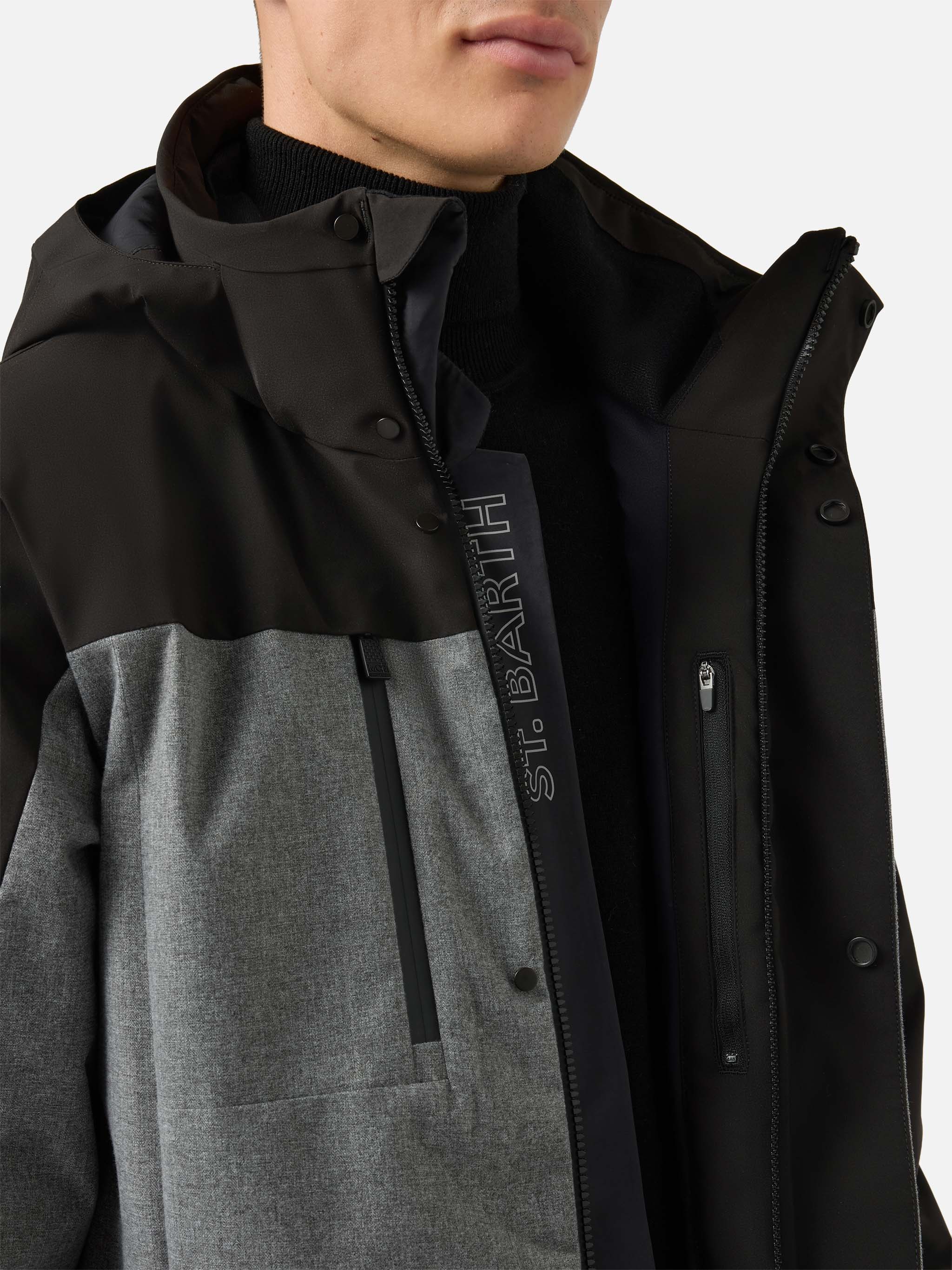 Ski jacket Greatscott in melange grey with Recco® technology - Image 7