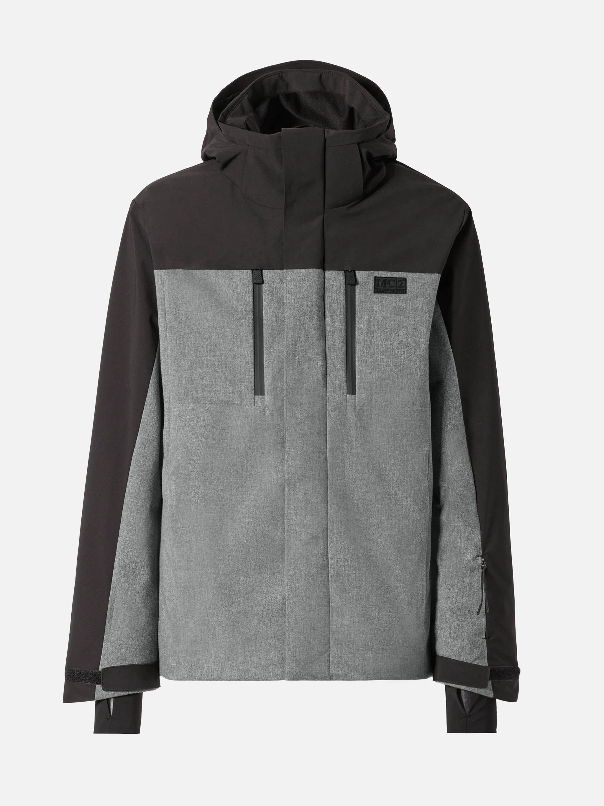Ski jacket Greatscott in melange grey with Recco® technology - Image 9