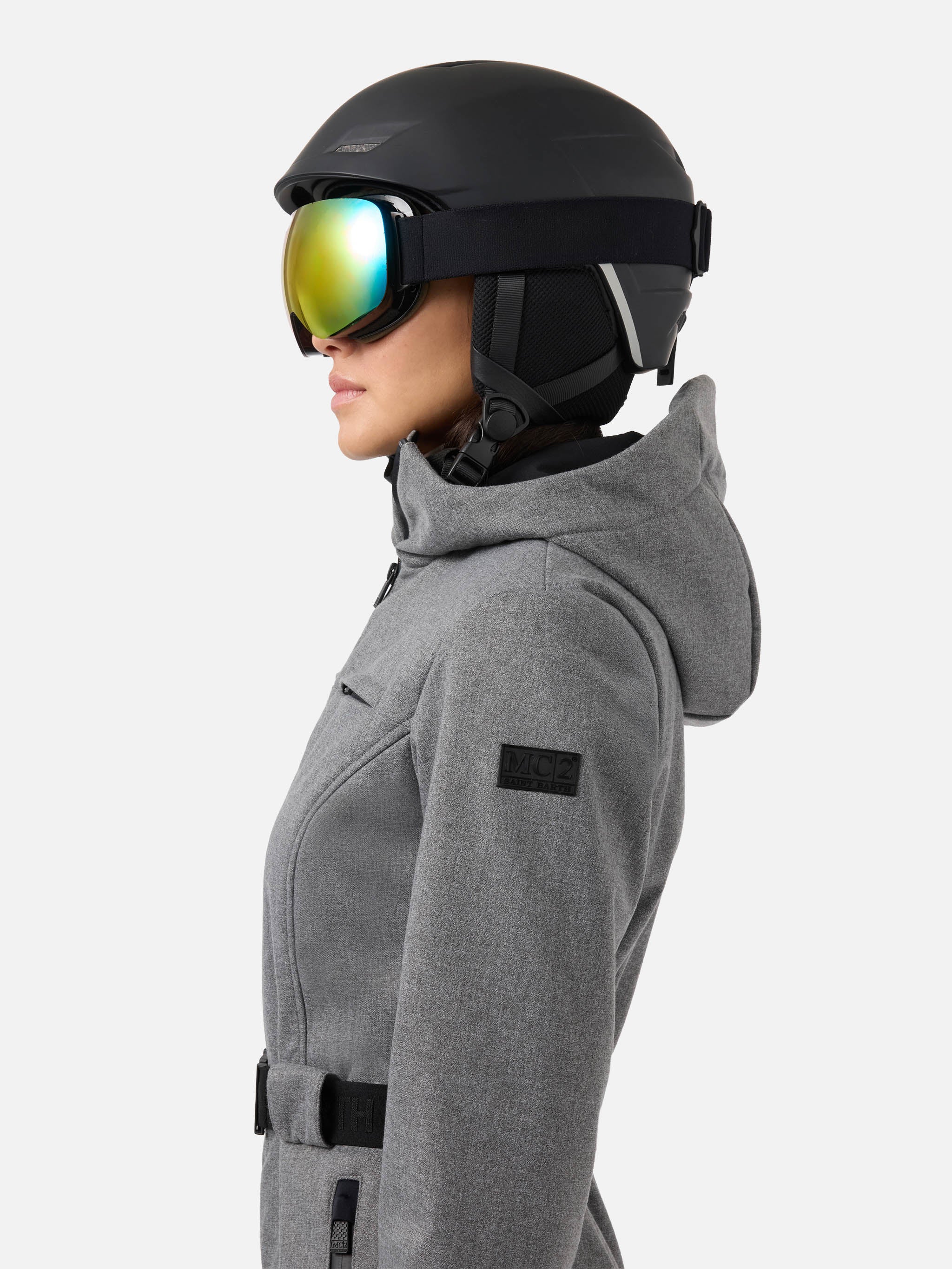 Ski suit Garmisch in grey with RECCO® technology - Image 2
