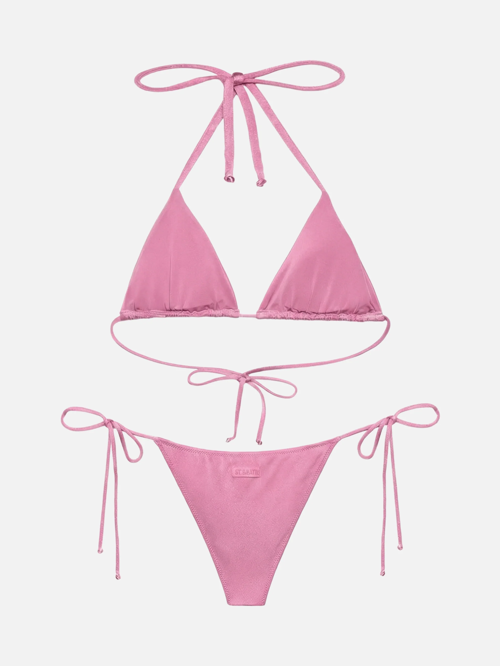 Sliding triangle bikini Annabelle Marielle with pink rhinestones - Image 3