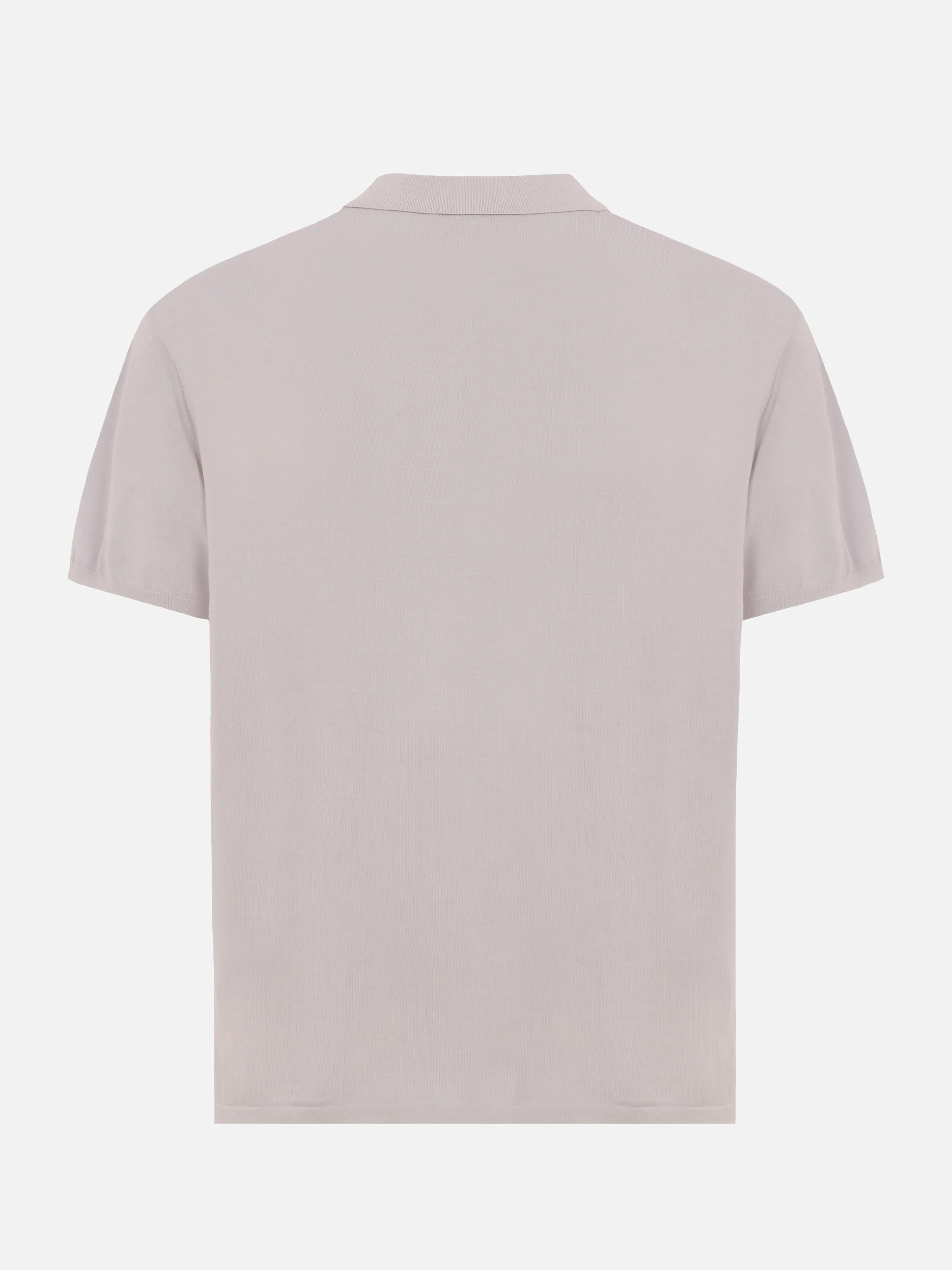 Sloan beige silk cotton knitted polo shirt - Image 6