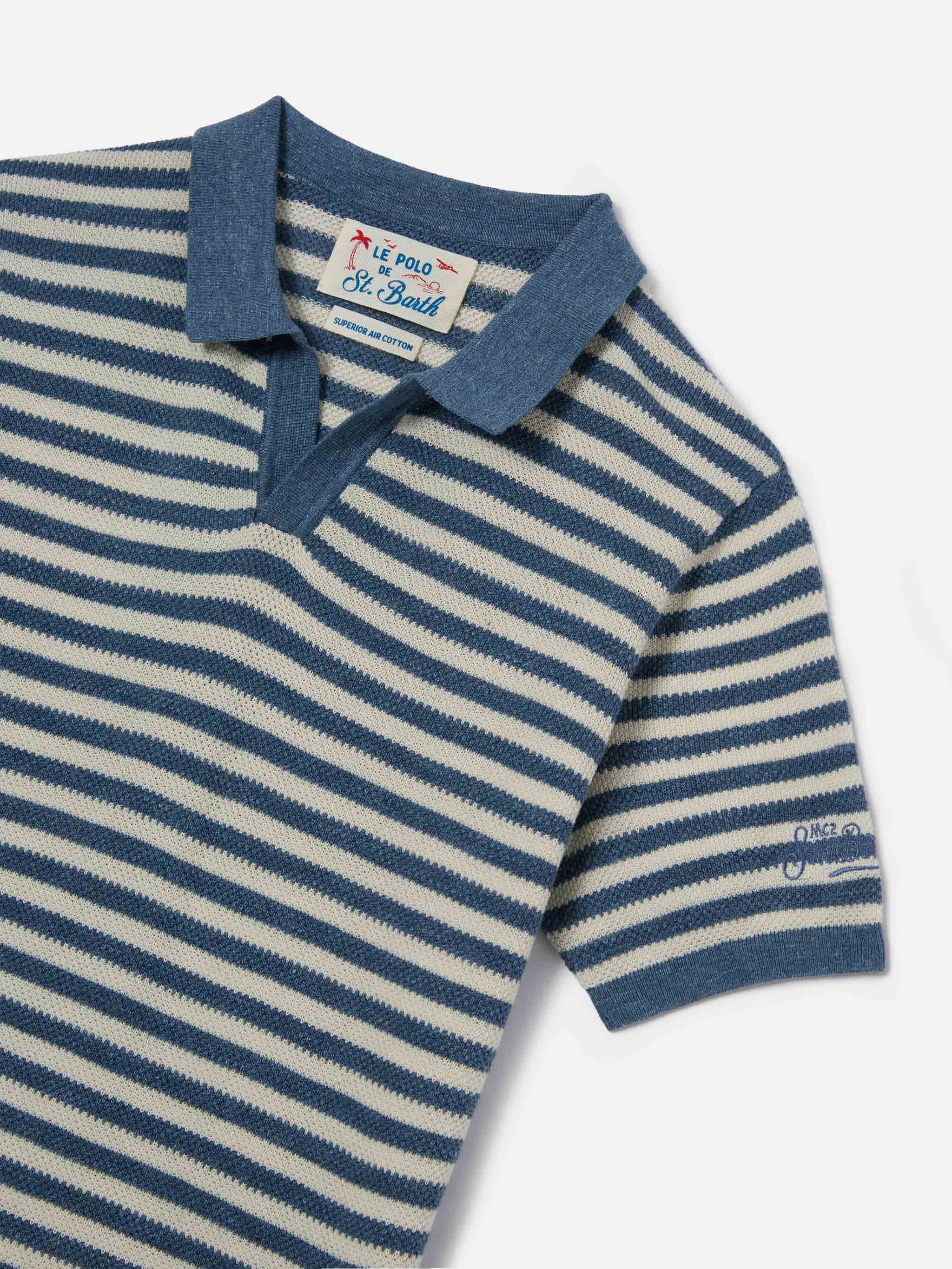 Blue striped Sloan Jr polo - Image 2