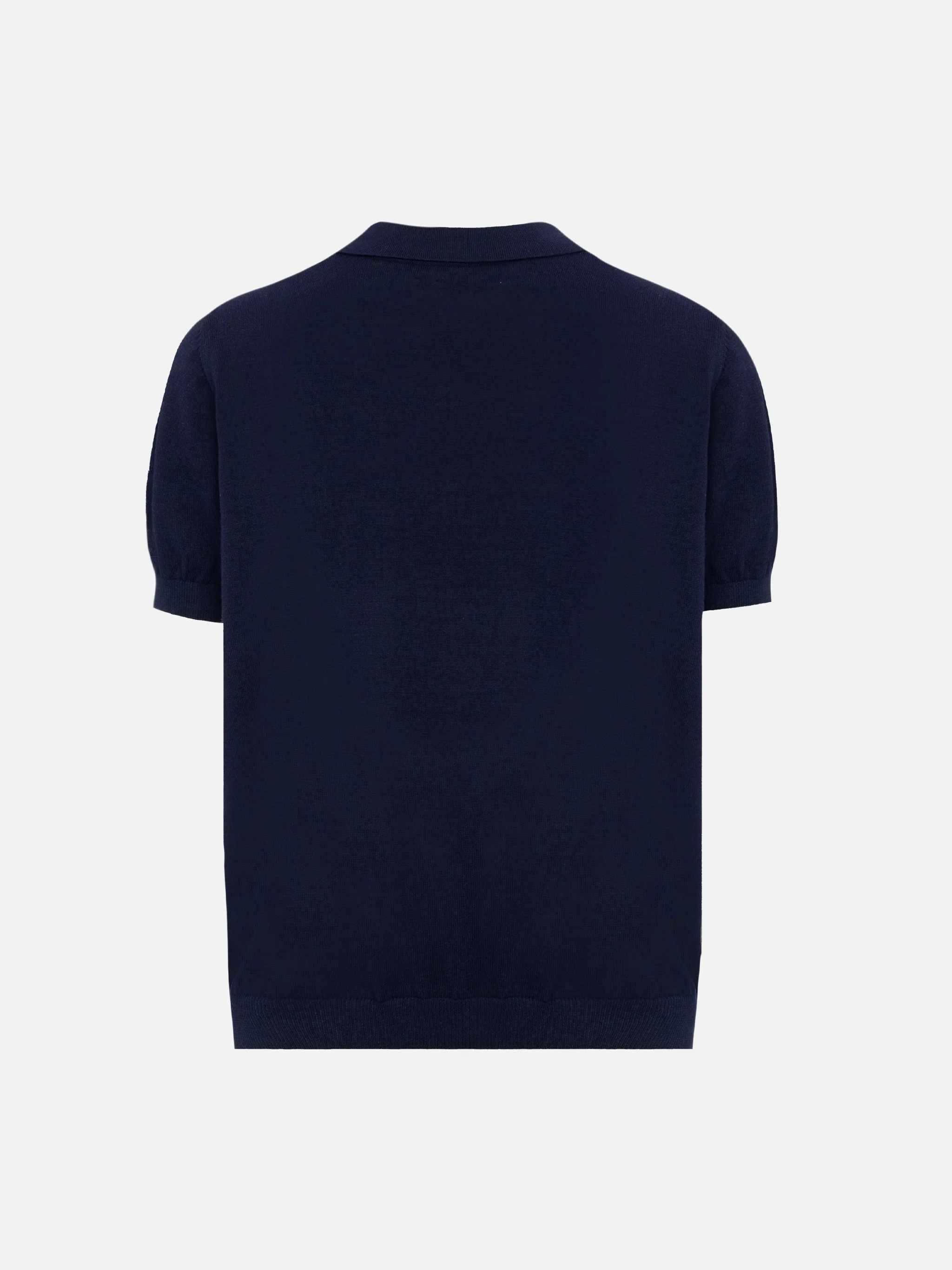 Sloan Jr navy blue knitted polo shirt - Image 2