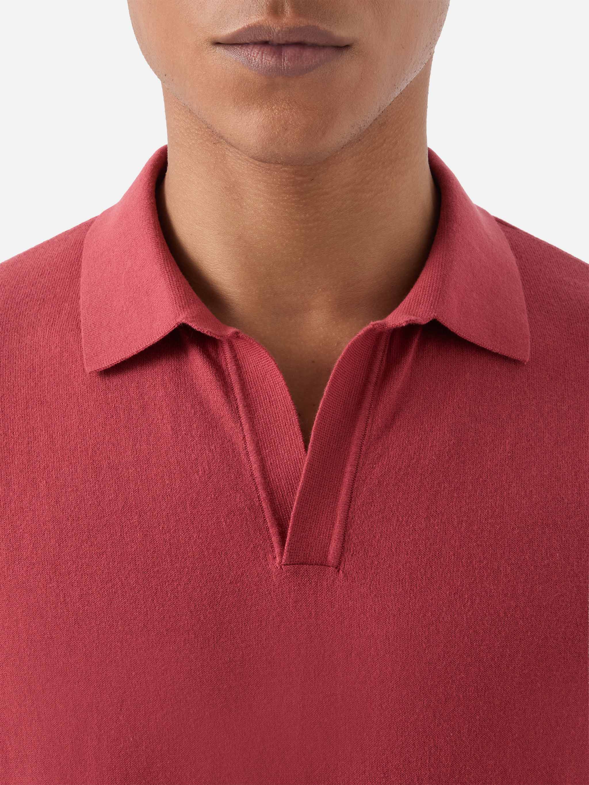 Sloan brick red polo in premium high-twist cotton - Image 2