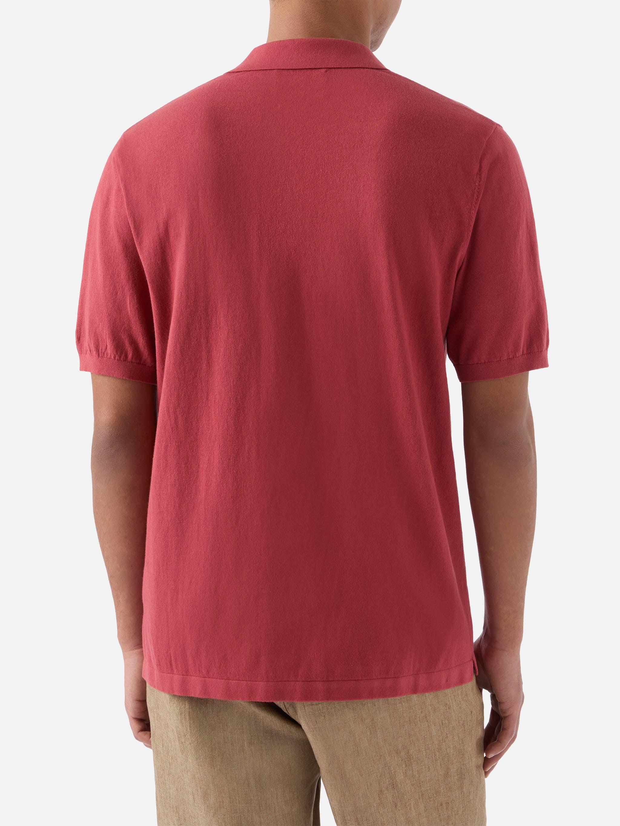 Sloan brick red polo in premium high-twist cotton - Image 3