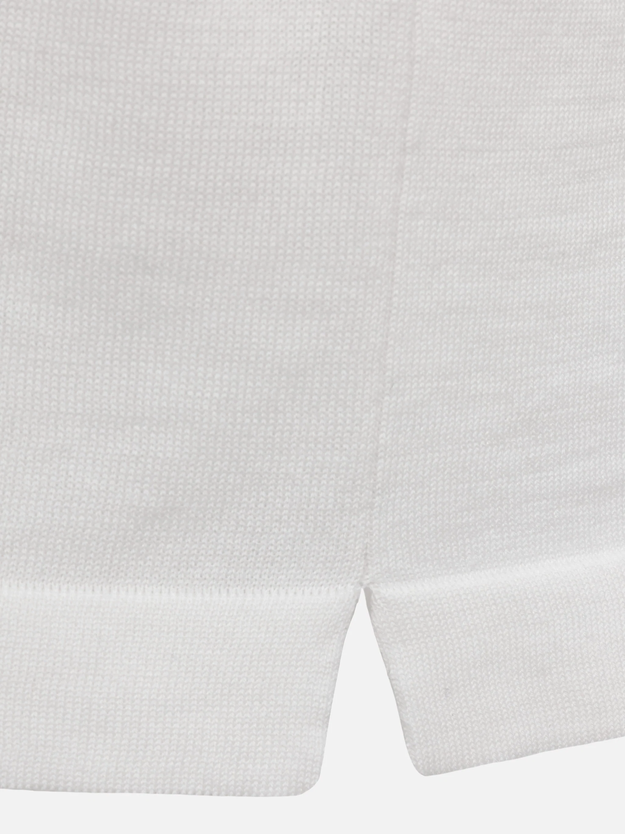 Sloan white silk cotton knitted polo shirt - Image 7