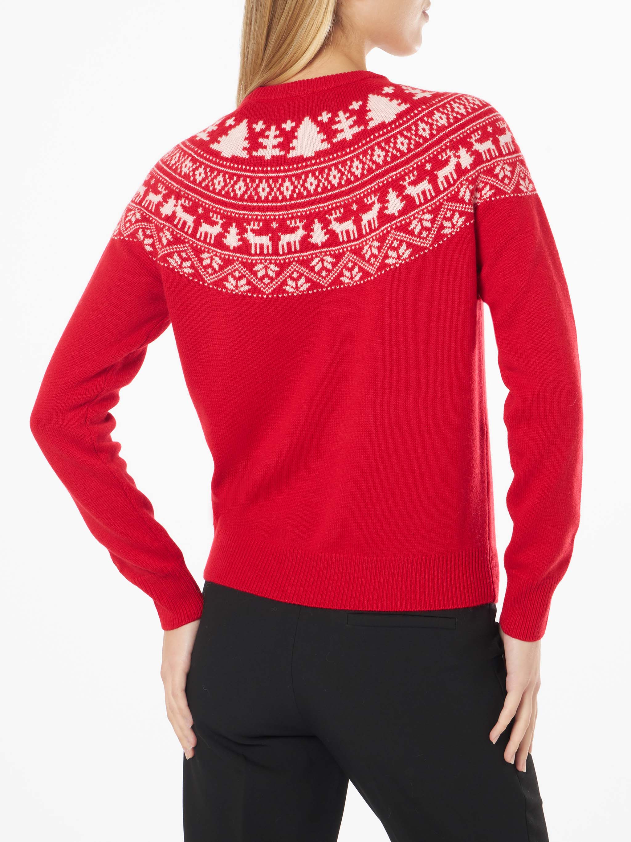 New Queen red Norwegian jacquard sweater - Image 3
